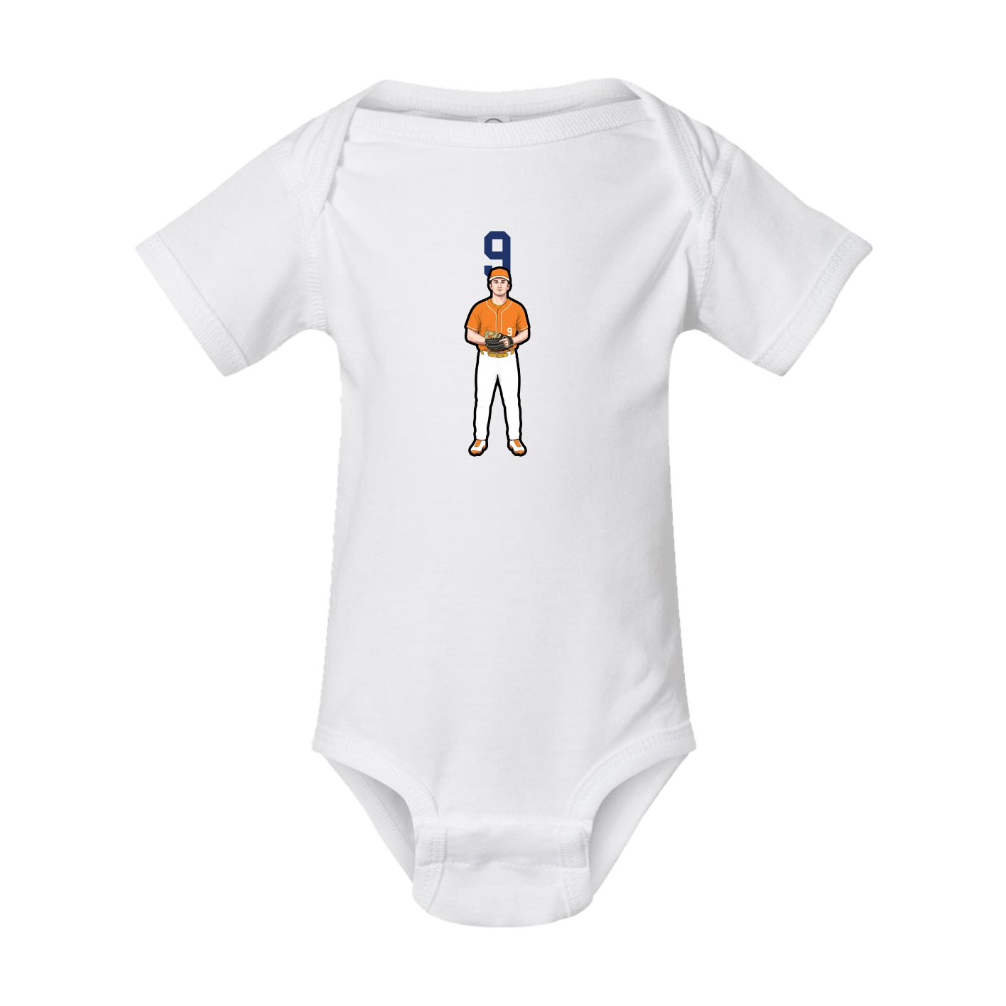 Baby Onesie — Number Top in White