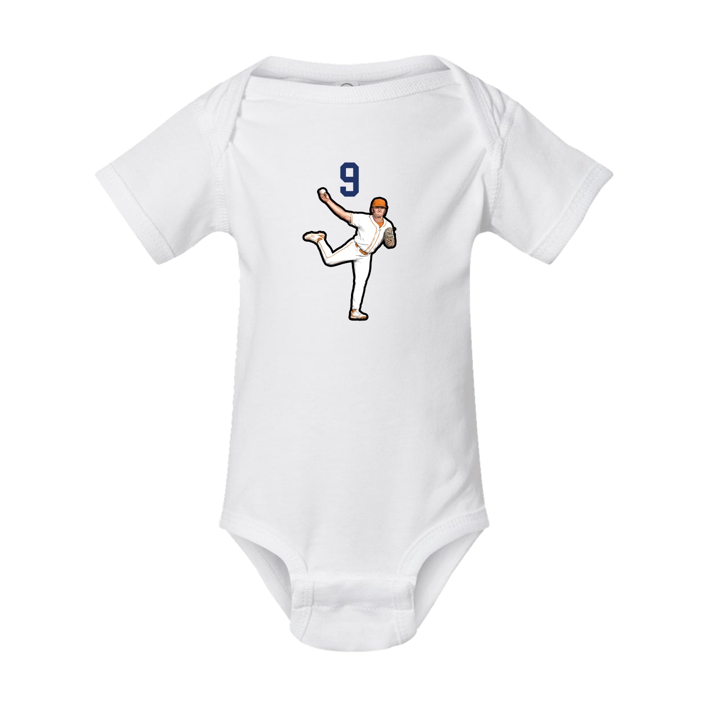 Baby Onesie — Number Top in White