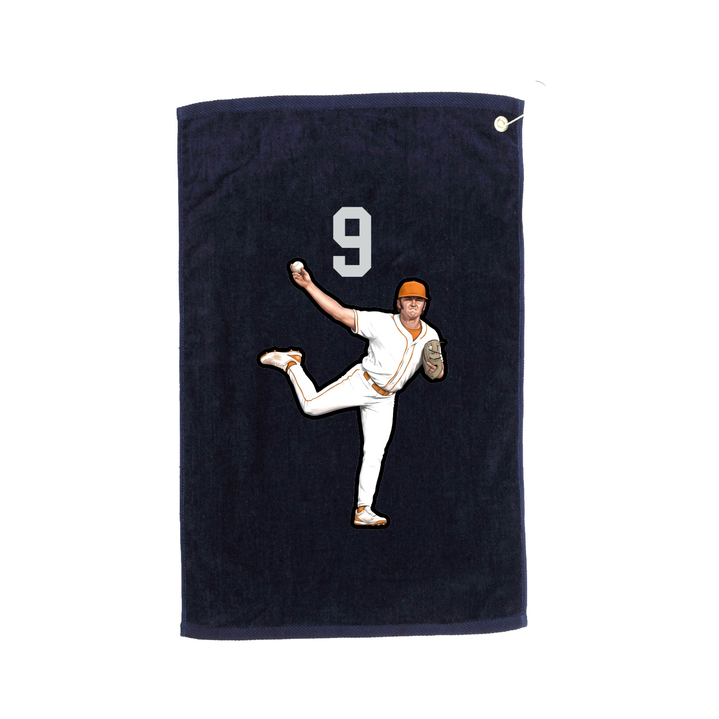 Golf Towel — Number Top in Navy