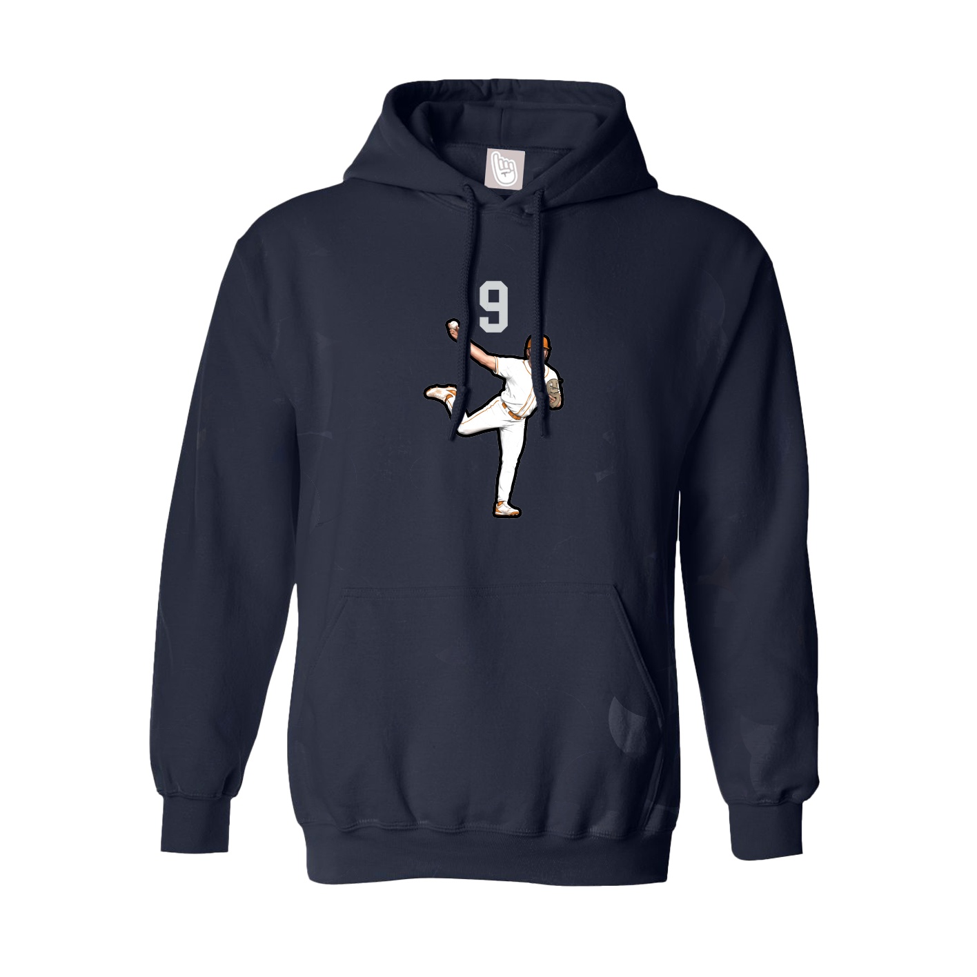 Hoodie — Number Top in Navy