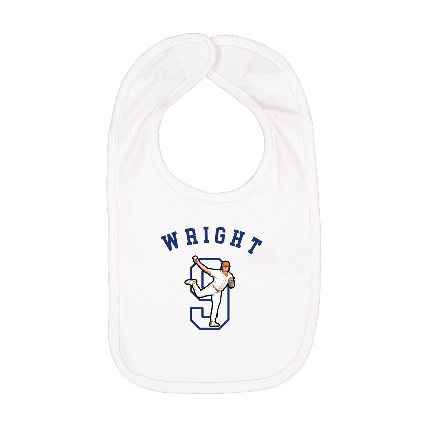 Infant Bib — Shirsey Arch in White