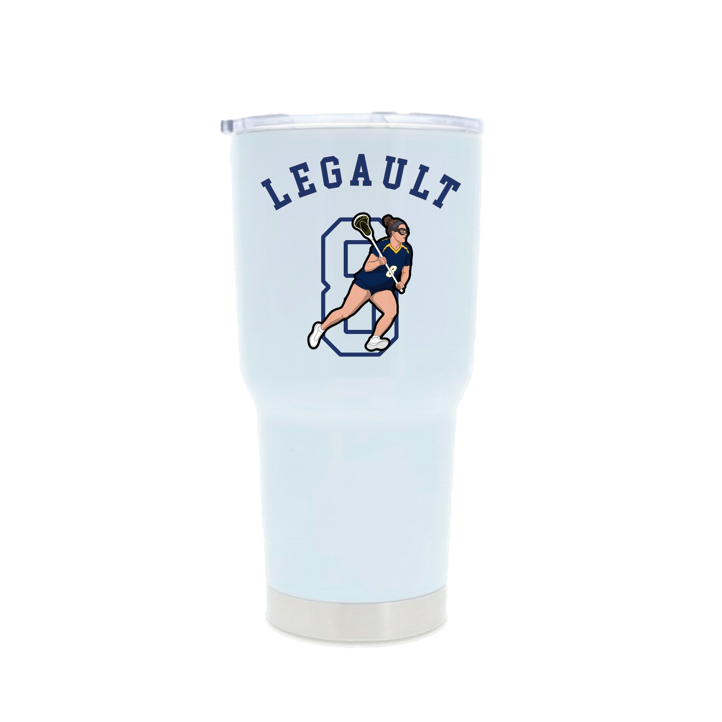 30oz Stainless Steel Tumbler — Shirsey Arch in White