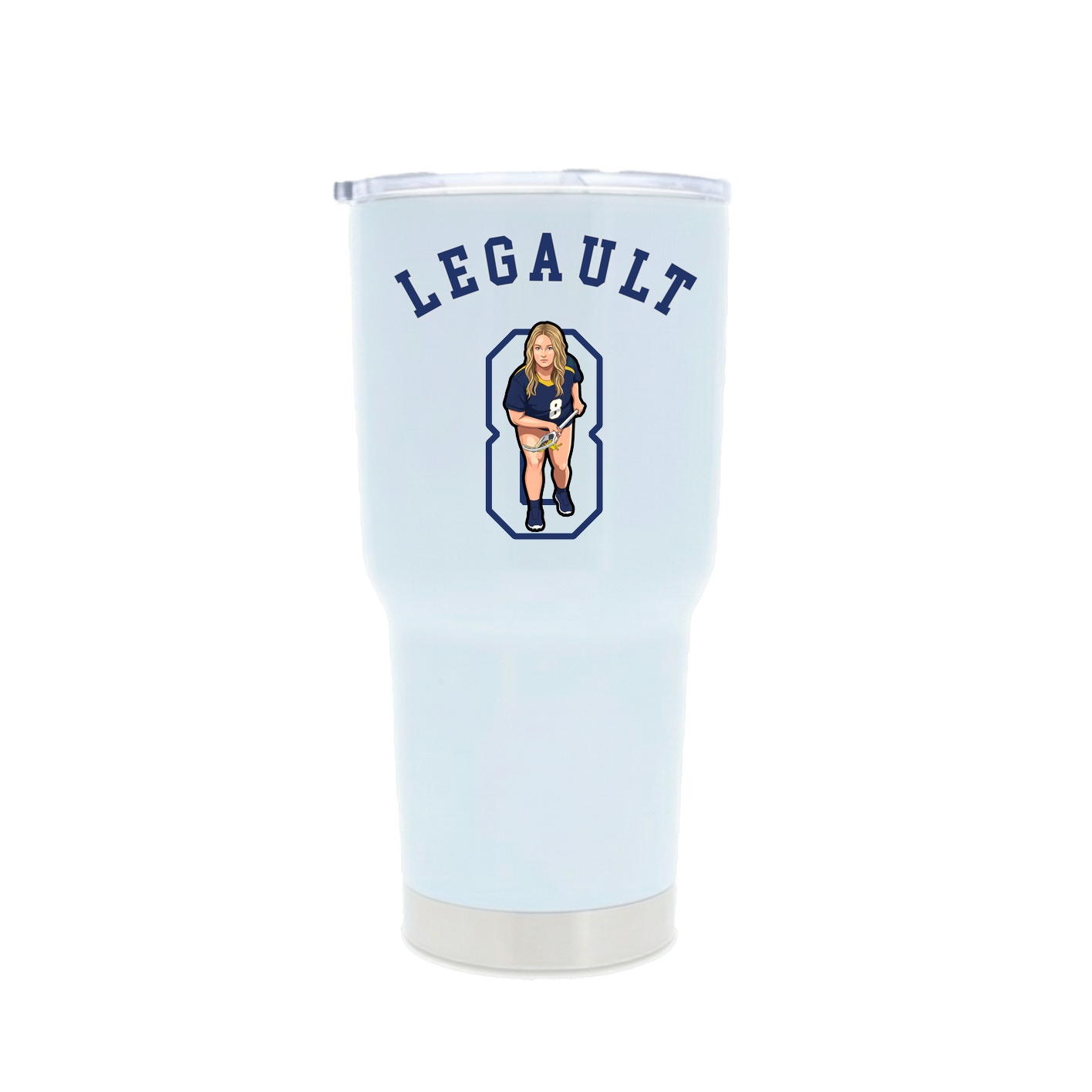 30oz Stainless Steel Tumbler — Shirsey Arch in White