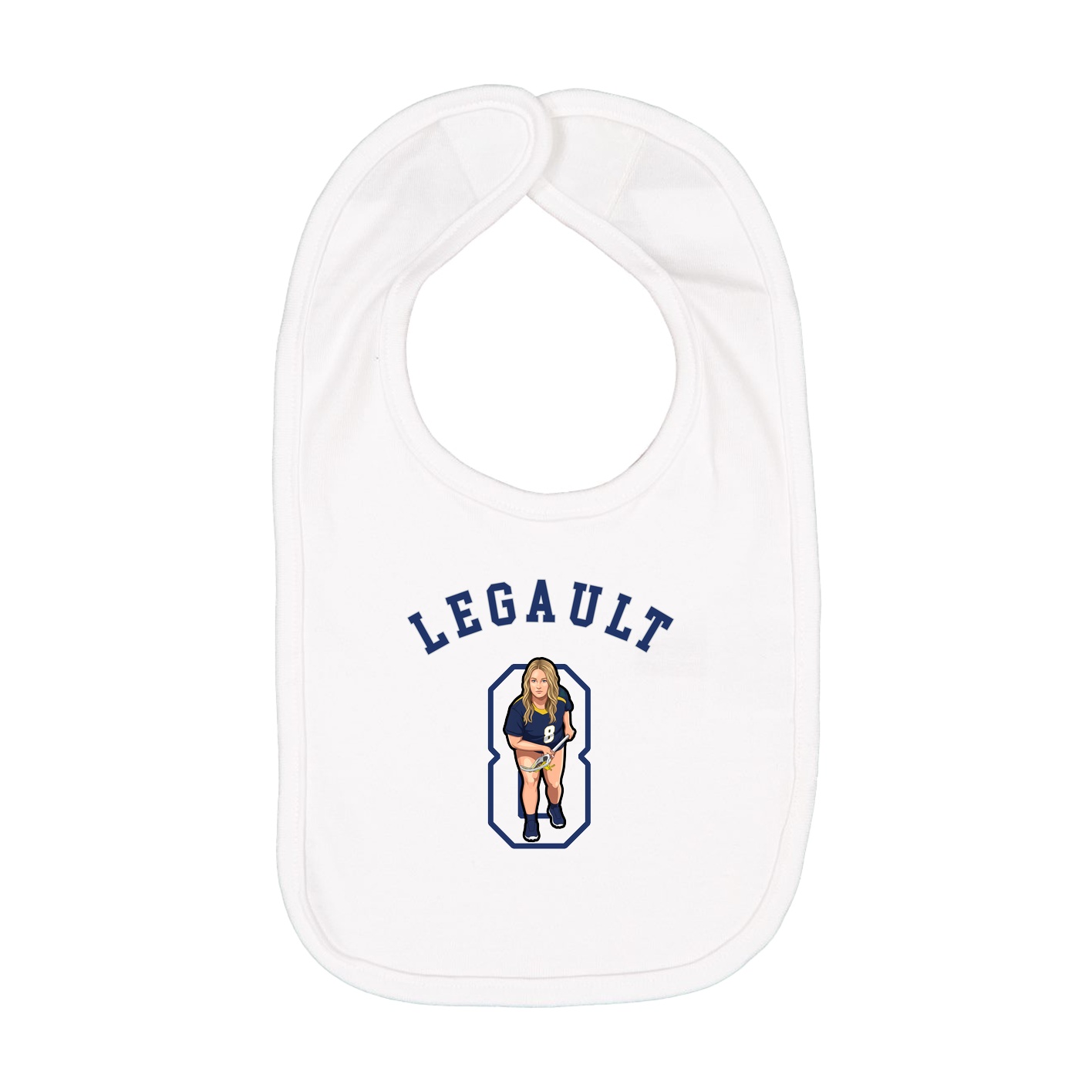 Infant Bib — Shirsey Arch in White