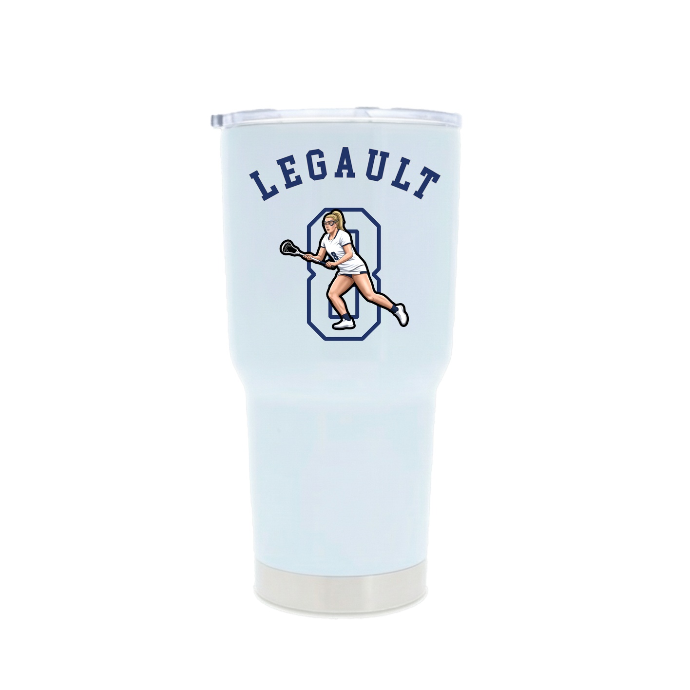 30oz Stainless Steel Tumbler — Shirsey Arch in White