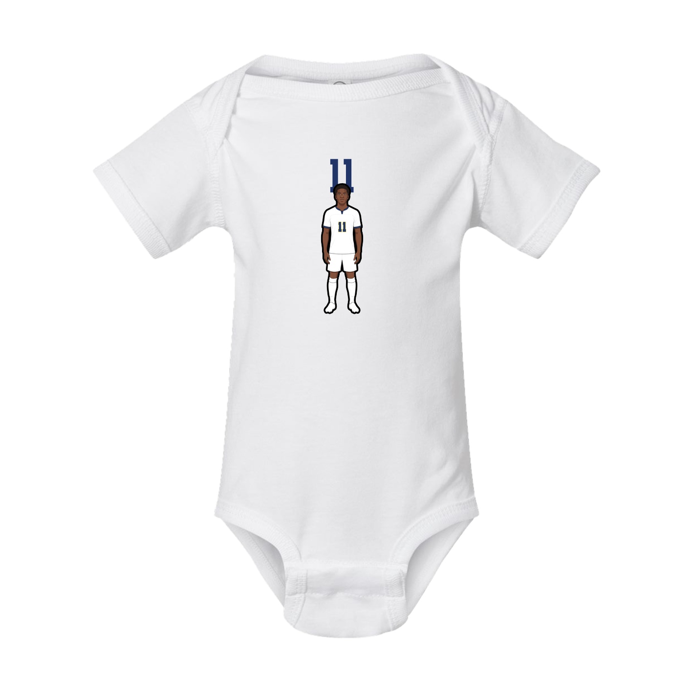 Baby Onesie — Number Top in White