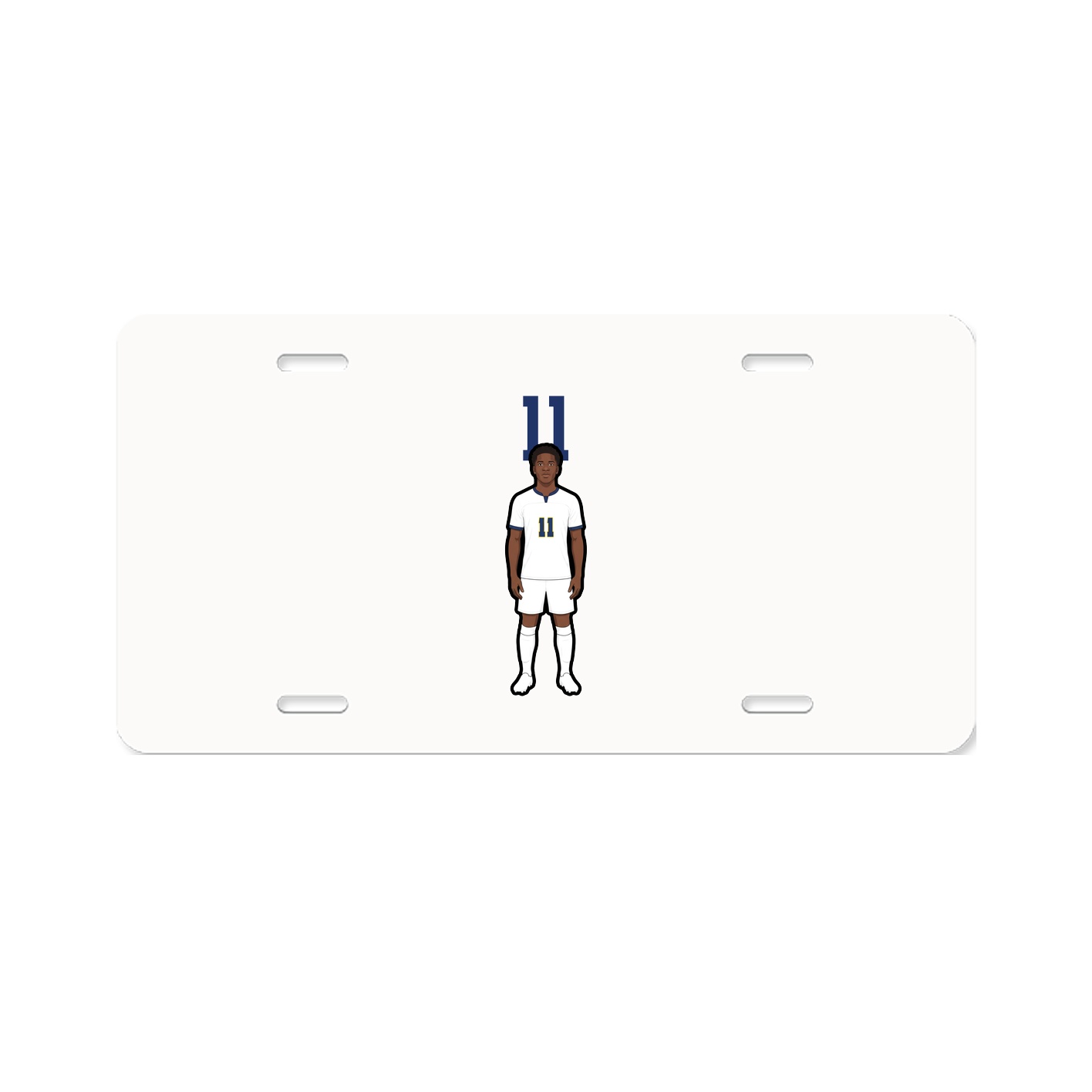 License Plate — Number Top in Classic