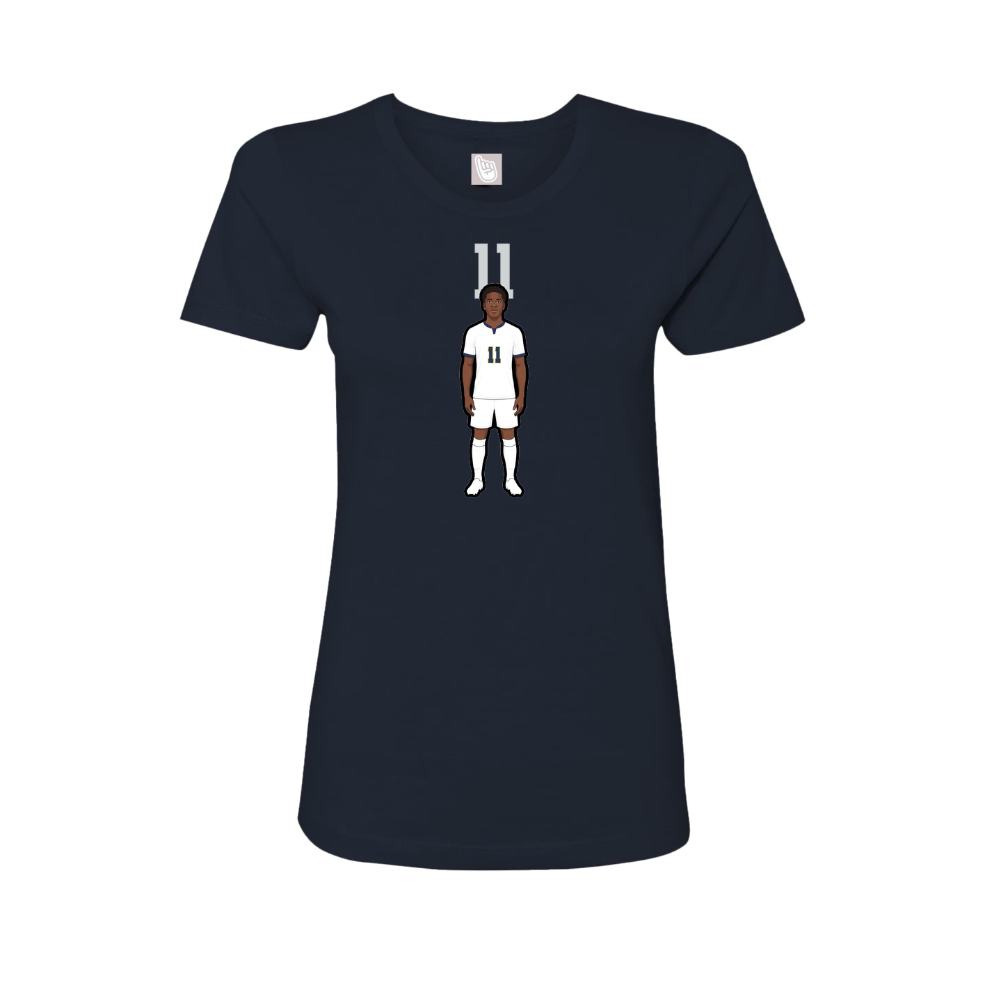 Womens Tee — Number Top in Navy