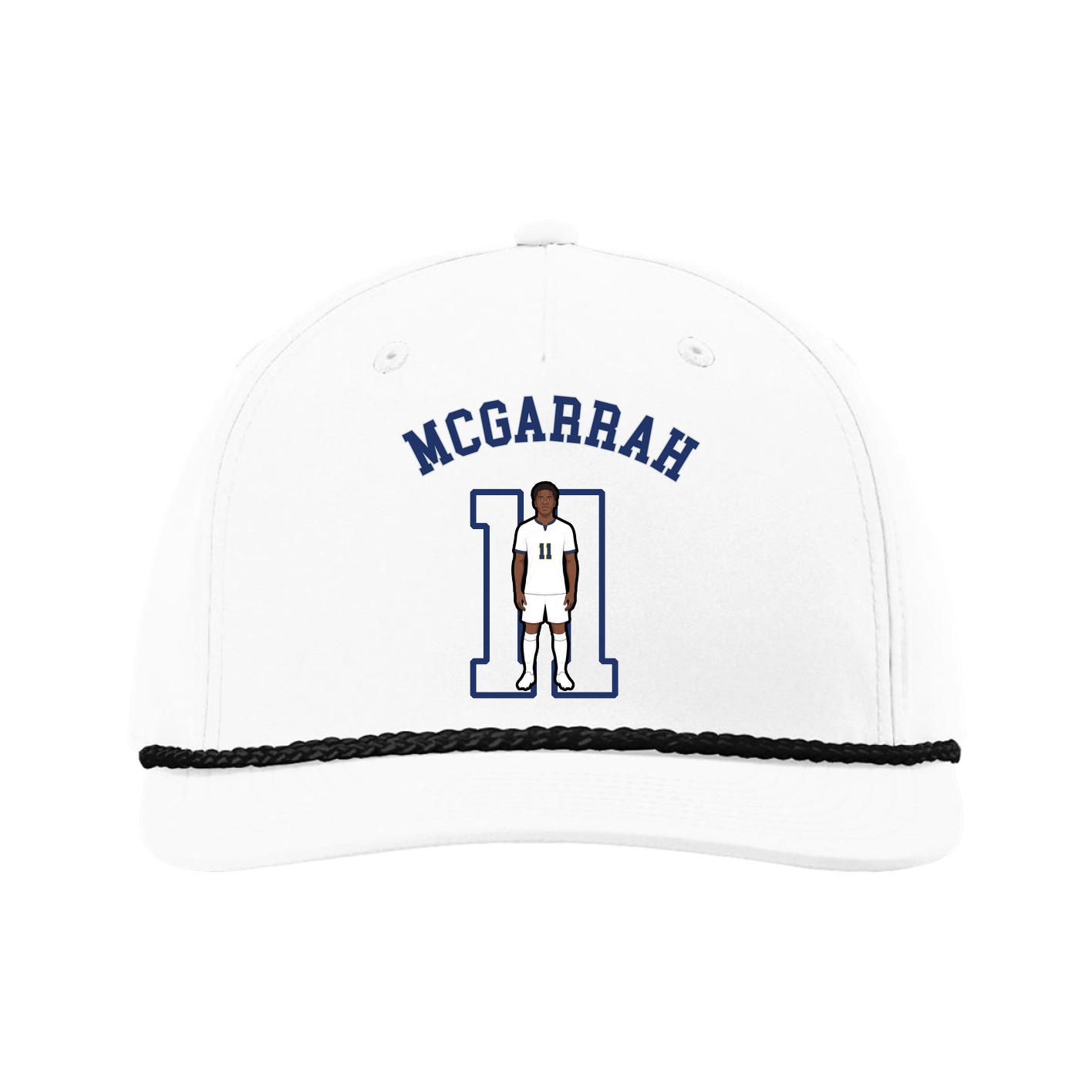 Five-Panel Classic Rope Cap — Shirsey Arch in White