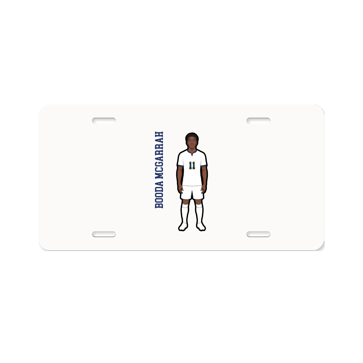 License Plate — Name Vertical in Classic