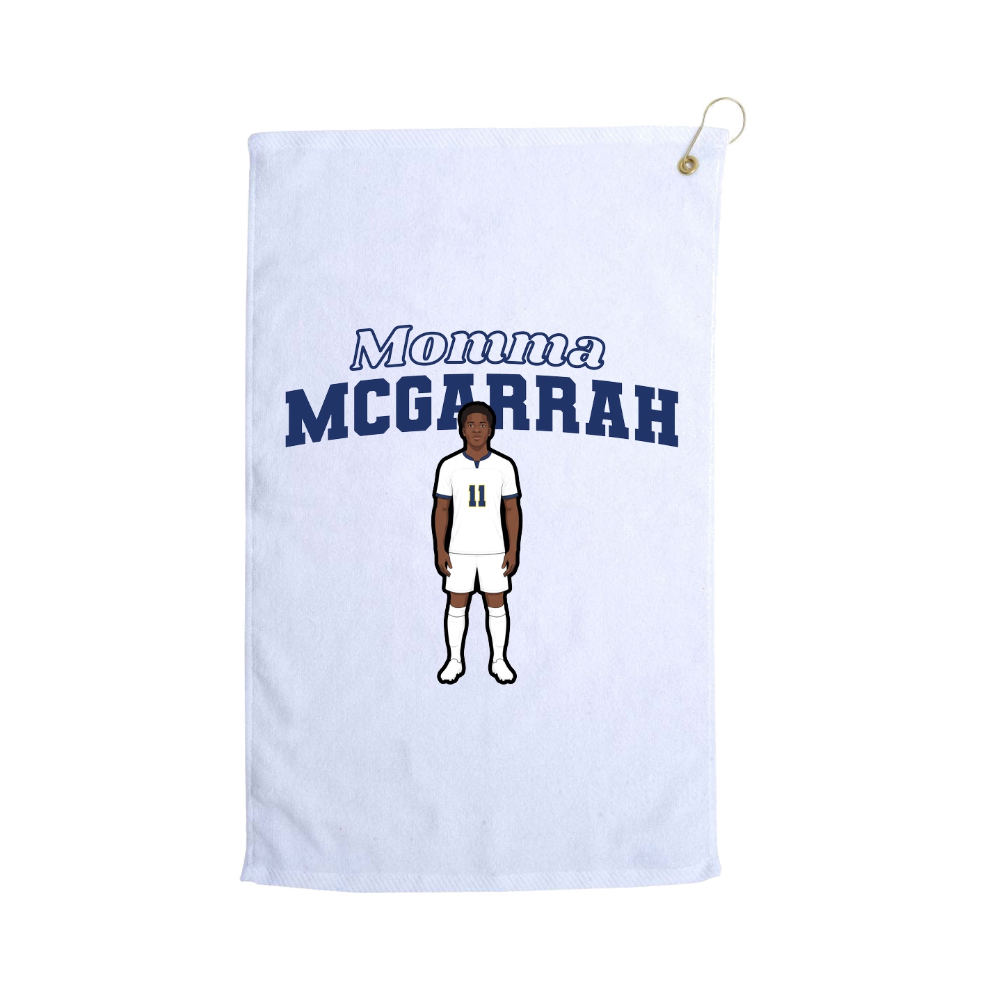 Golf Towel — Mothers Day Block in White
