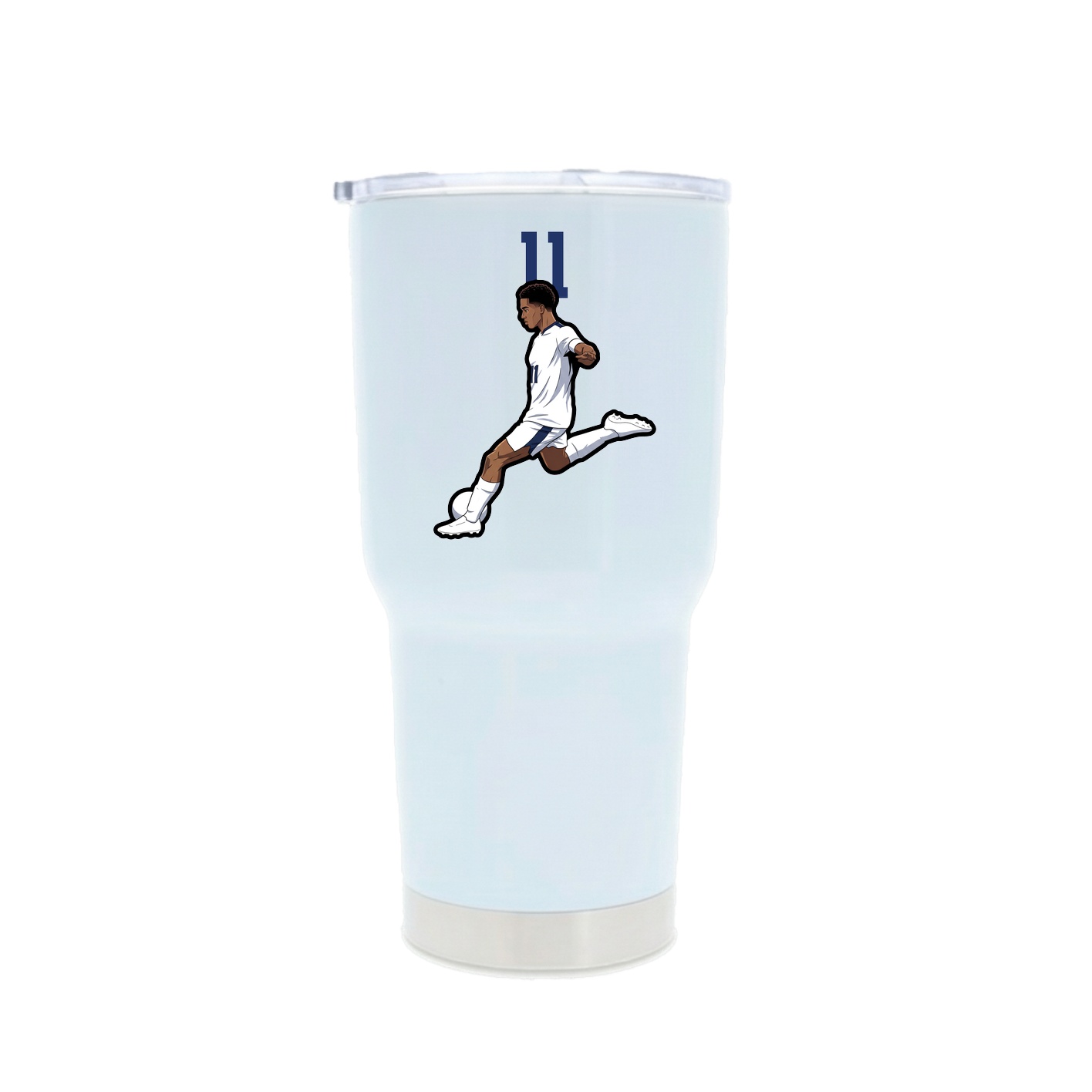30oz Stainless Steel Tumbler — Number Top in White