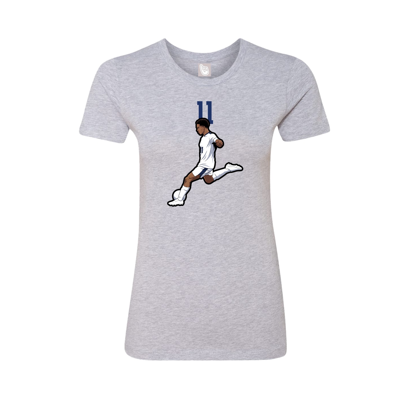 Womens Tee — Number Top in Grey
