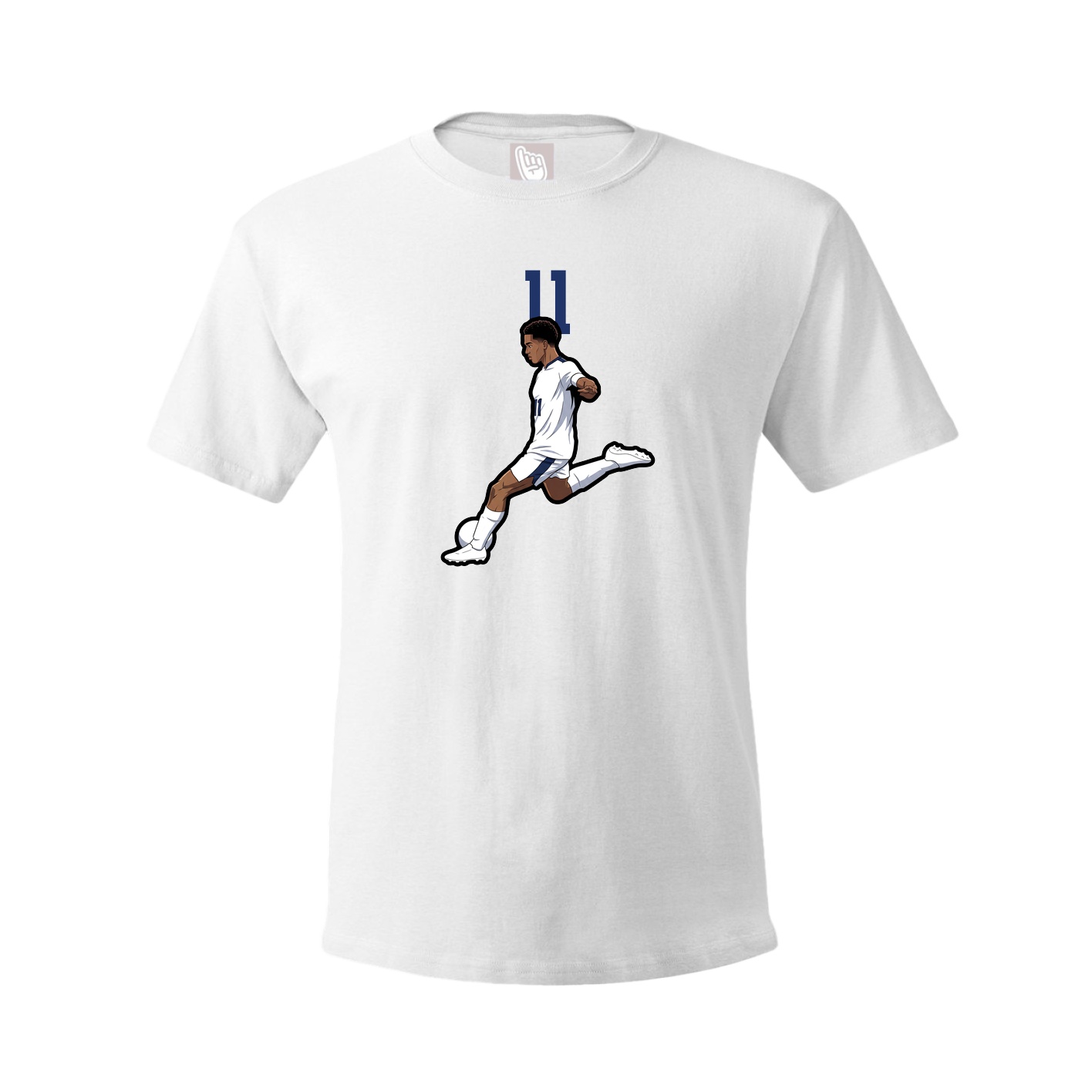 Youth Tee — Number Top in White