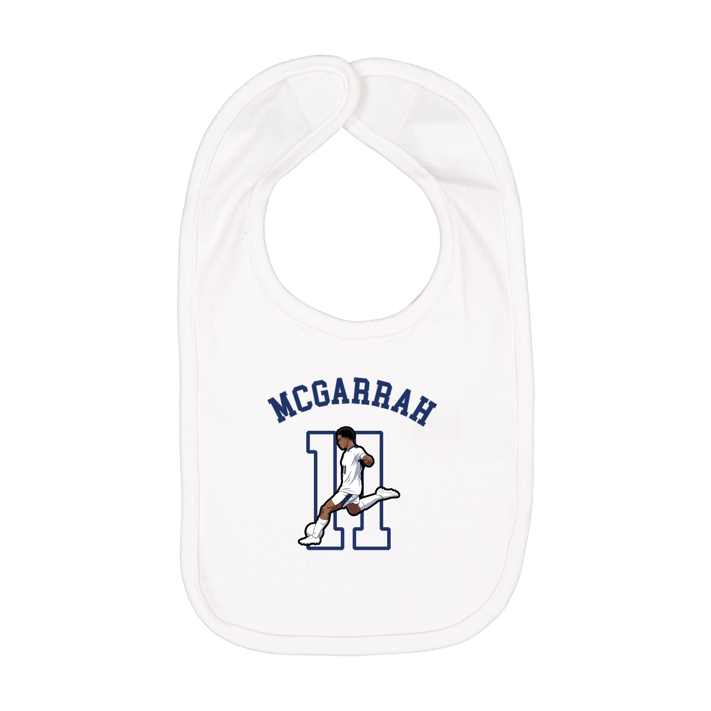 Infant Bib — Shirsey Arch in White