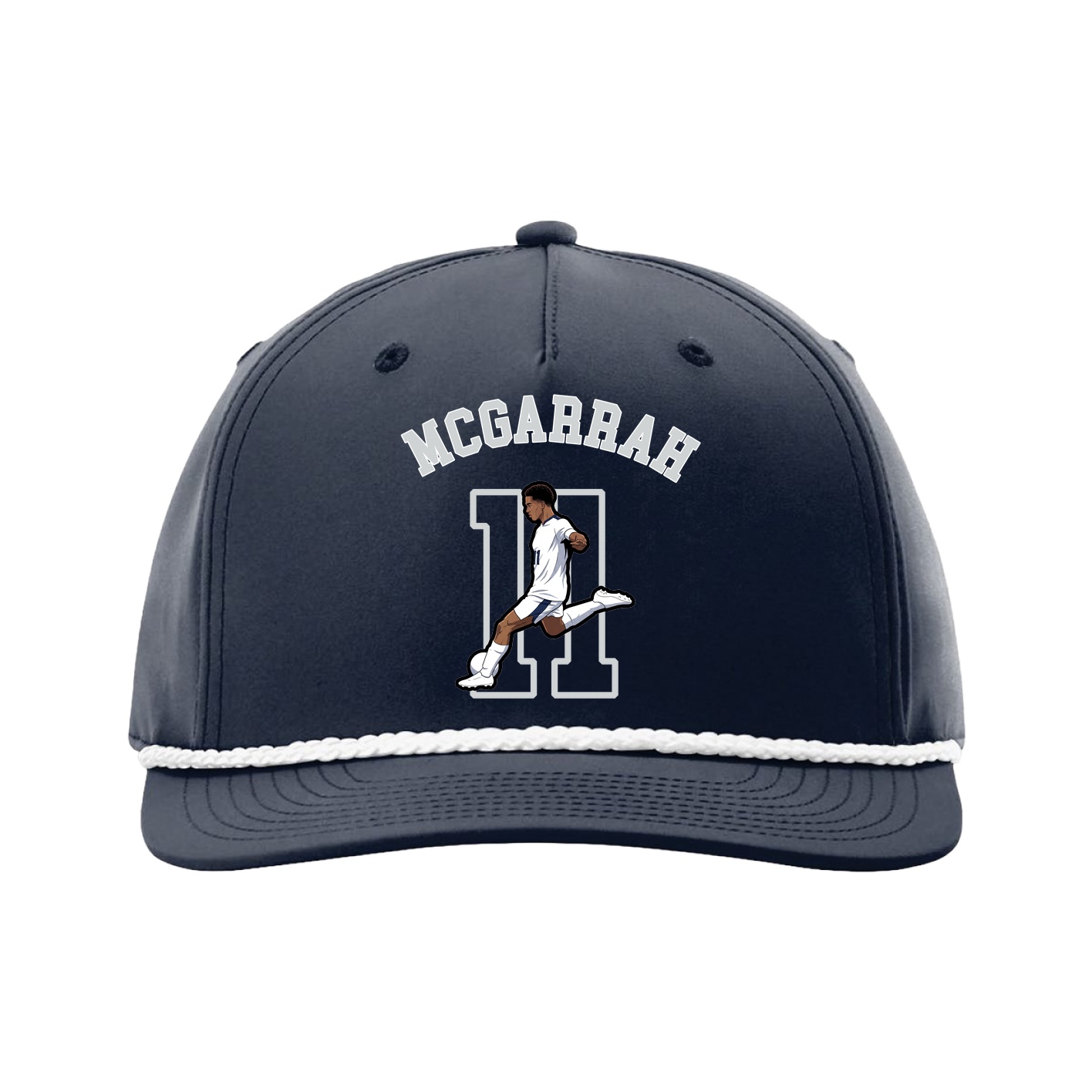 Five-Panel Classic Rope Cap — Shirsey Arch in Navy