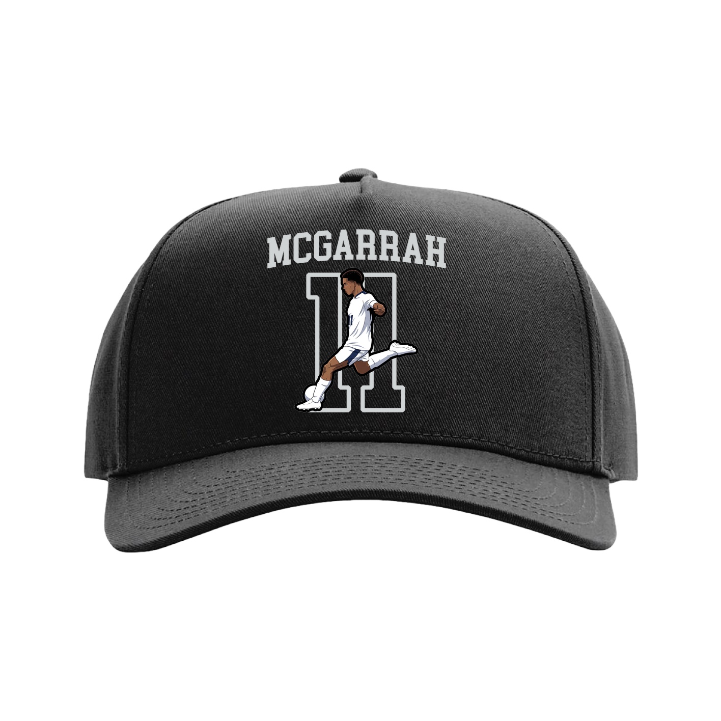 Full Fabric Five-Panel Champ Cap — Shirsey in Black