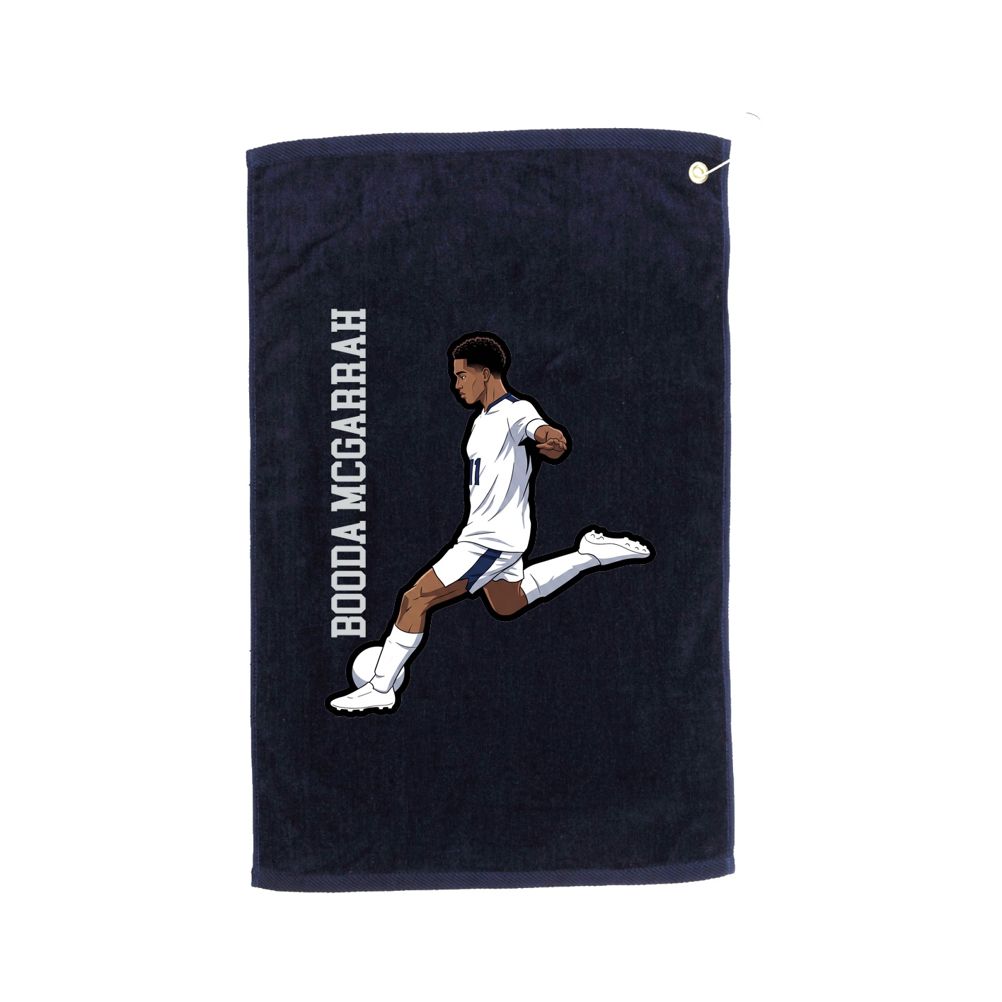 Golf Towel — Name Vertical in Navy