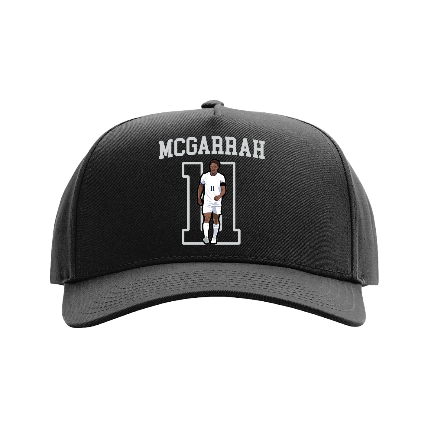 Full Fabric Five-Panel Champ Cap — Shirsey in Black