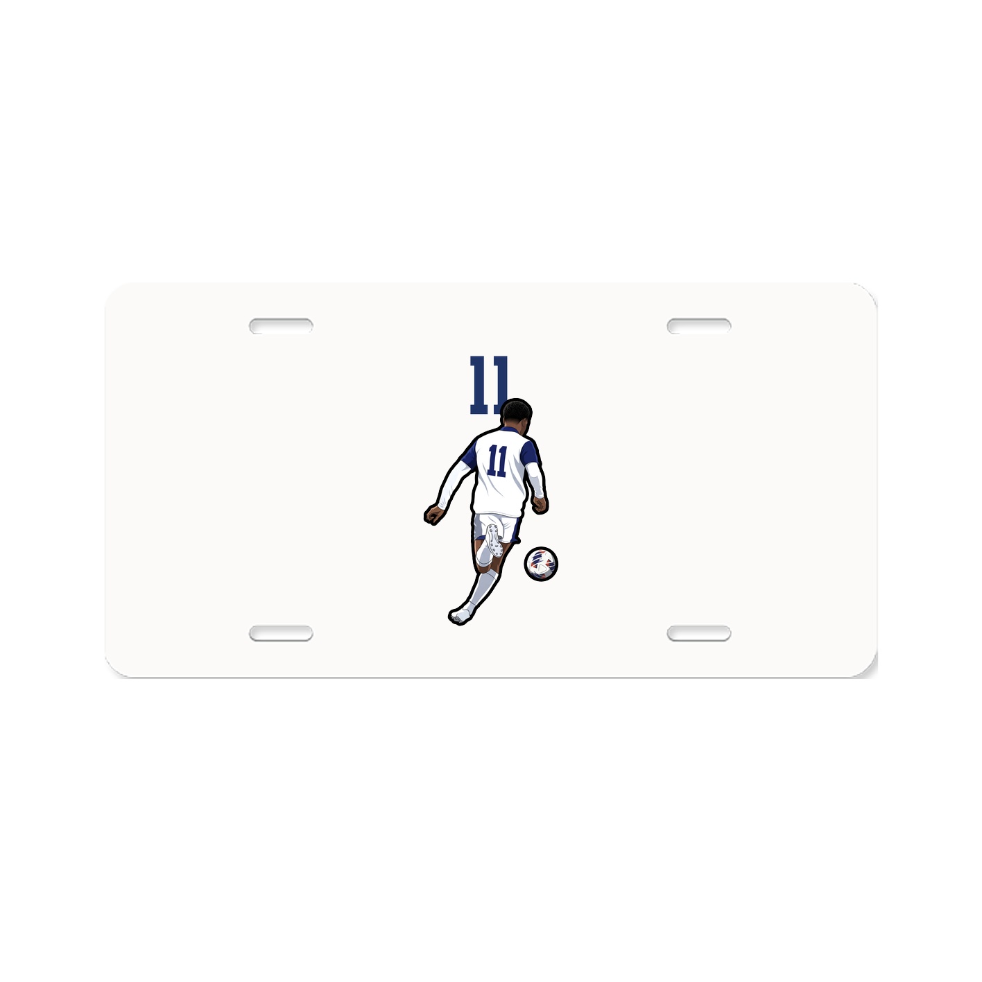 License Plate — Number Top in Classic