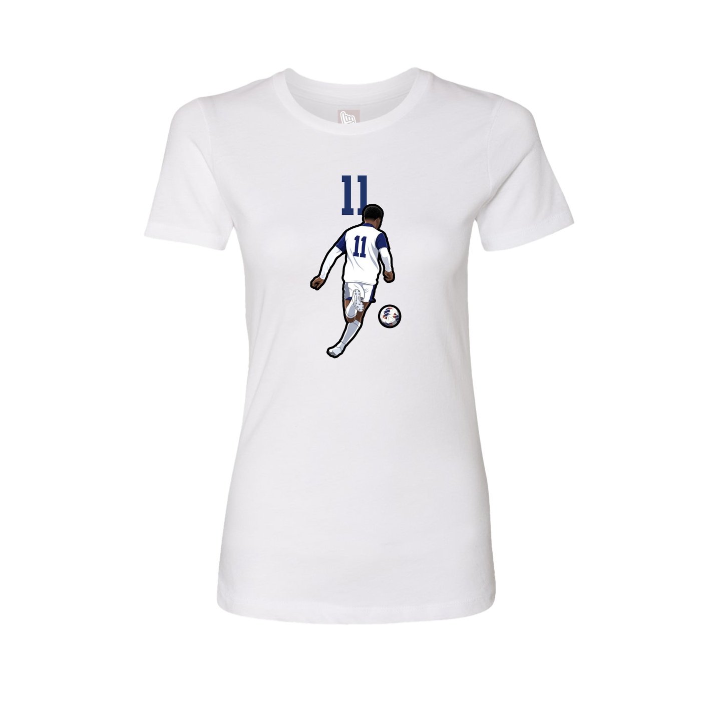 Womens Tee — Number Top in White