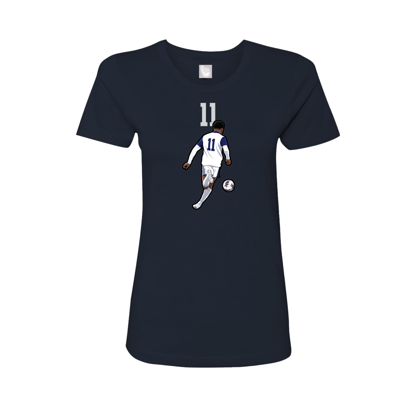 Womens Tee — Number Top in Navy
