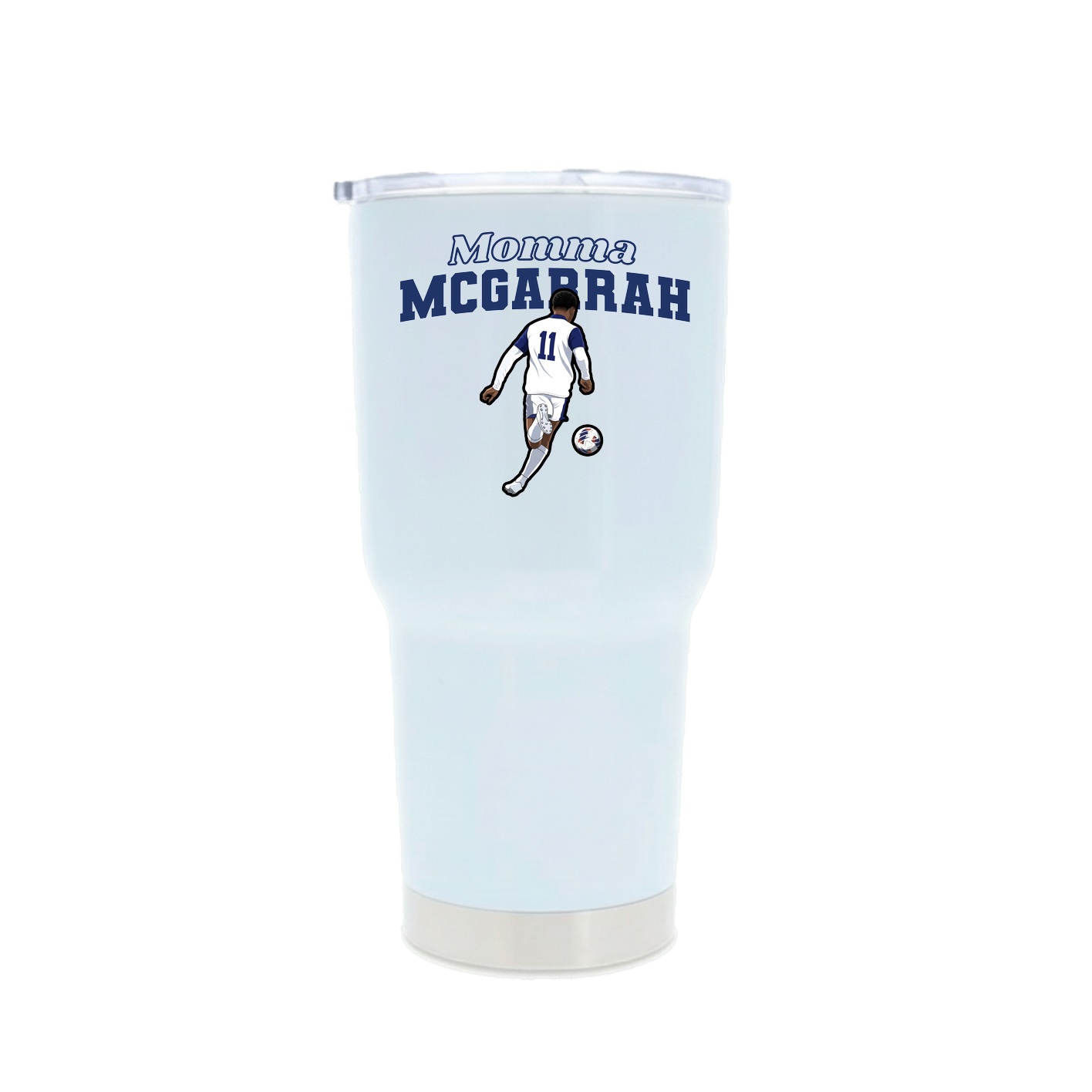 30oz Stainless Steel Tumbler — Mothers Day Block in White