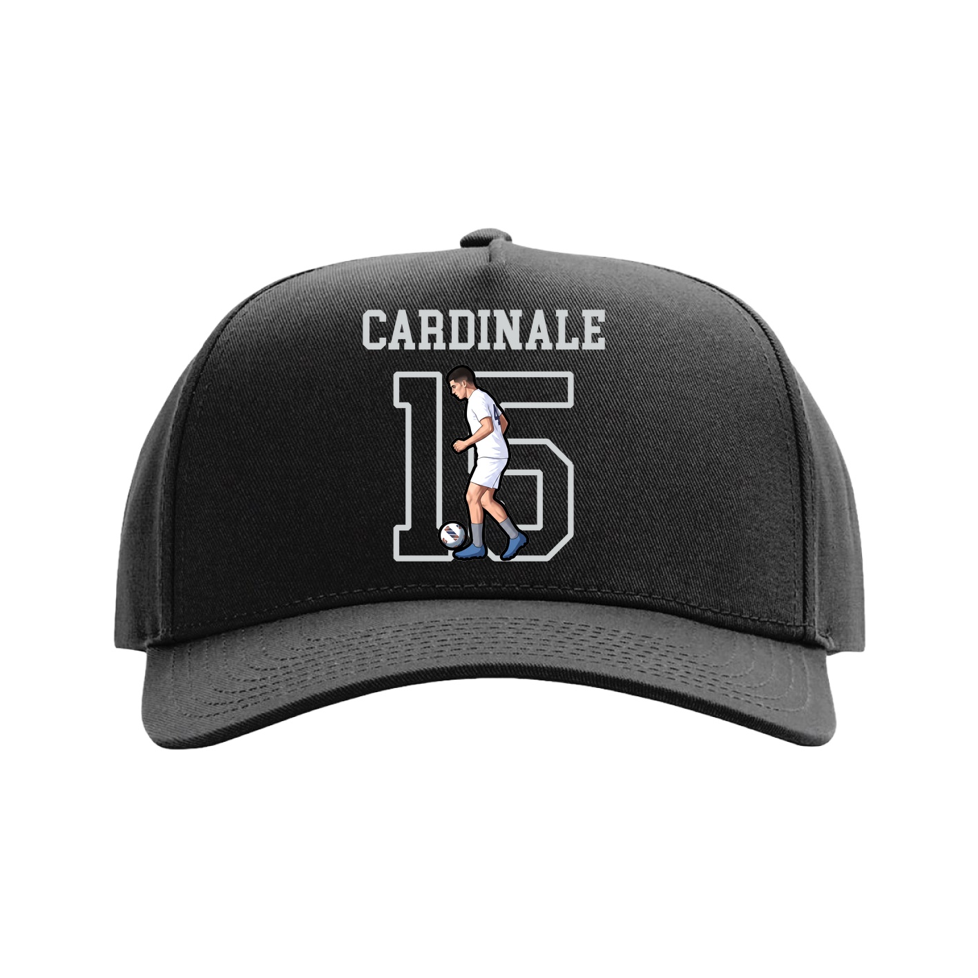 Full Fabric Five-Panel Champ Cap — Shirsey in Black