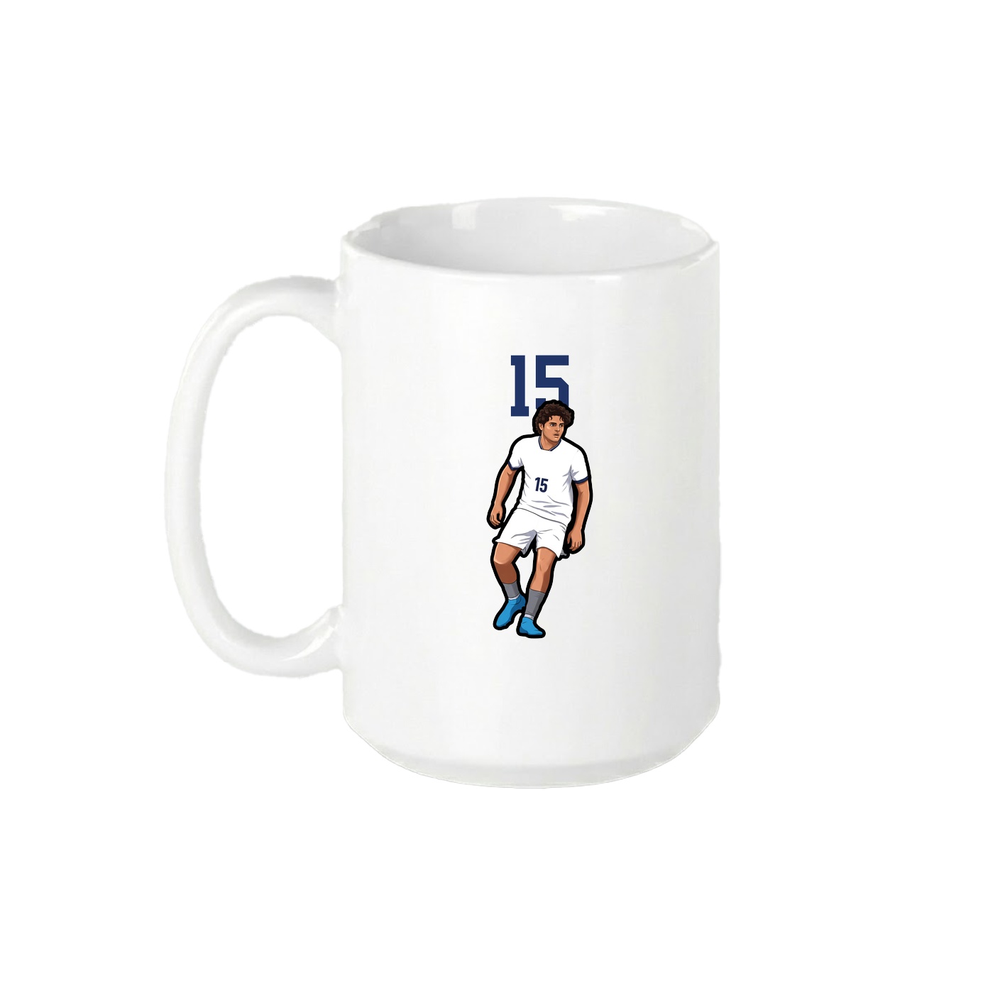 15oz Coffee Mug — Number Top in White