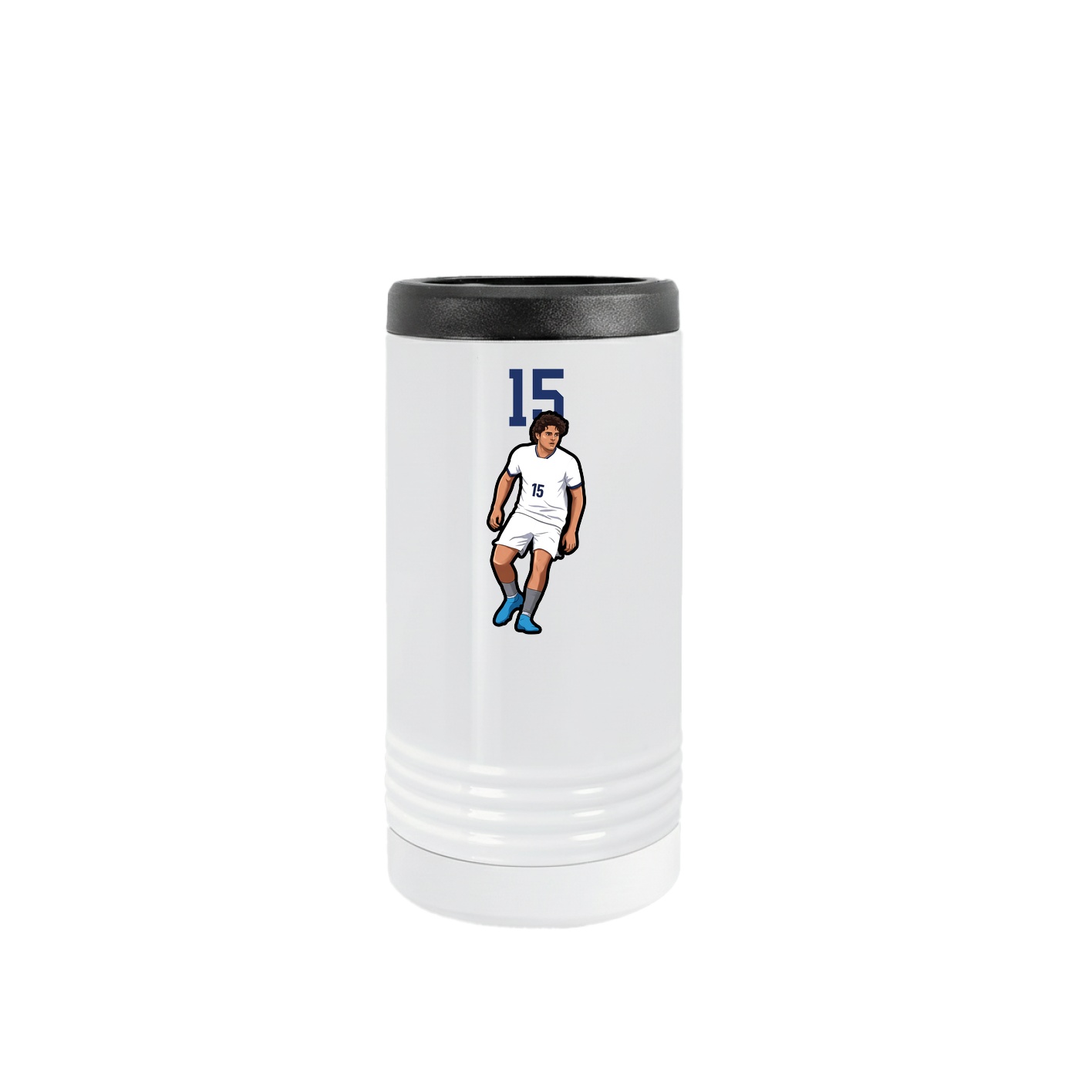 Slim Beverage Holder — Number Top in White