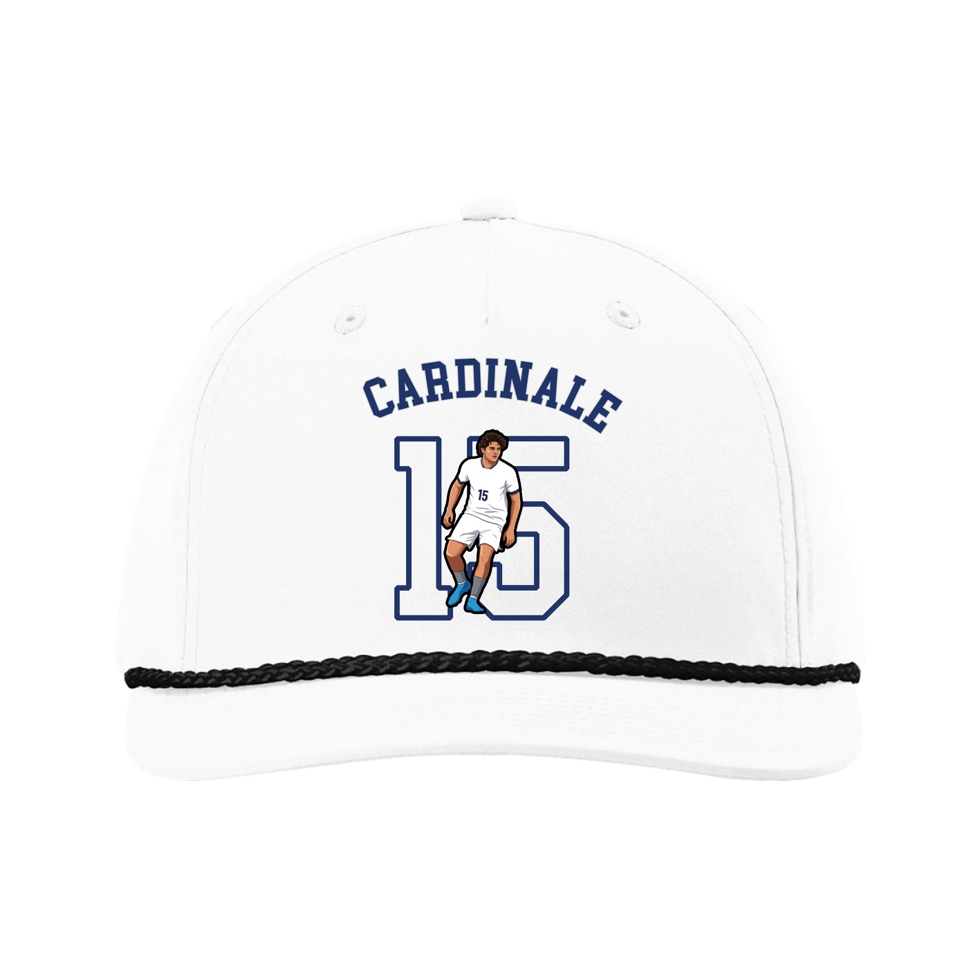 Five-Panel Classic Rope Cap — Shirsey Arch in White