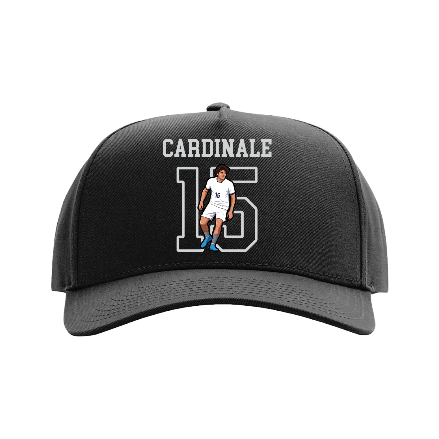 Full Fabric Five-Panel Champ Cap — Shirsey in Black