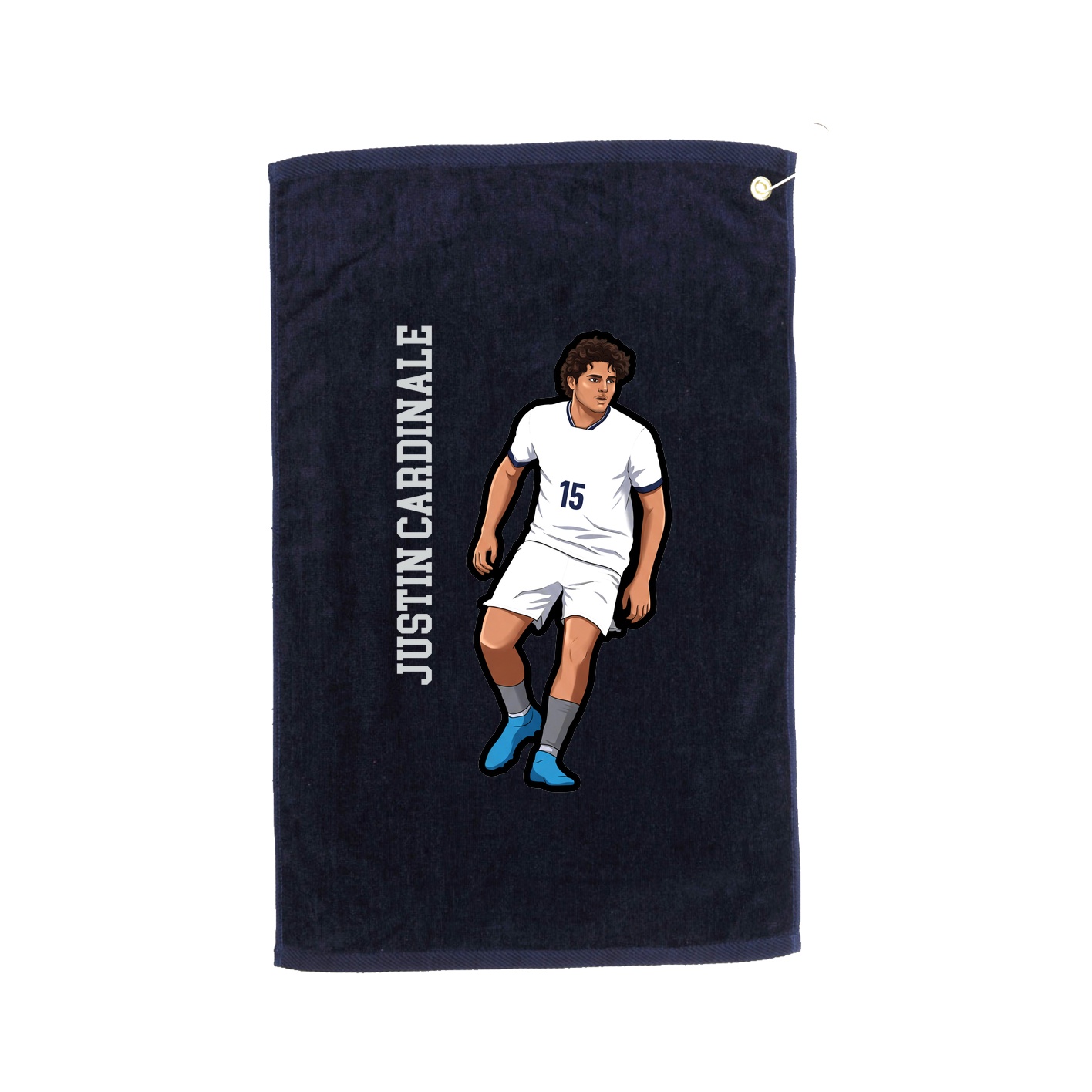 Golf Towel — Name Vertical in Navy