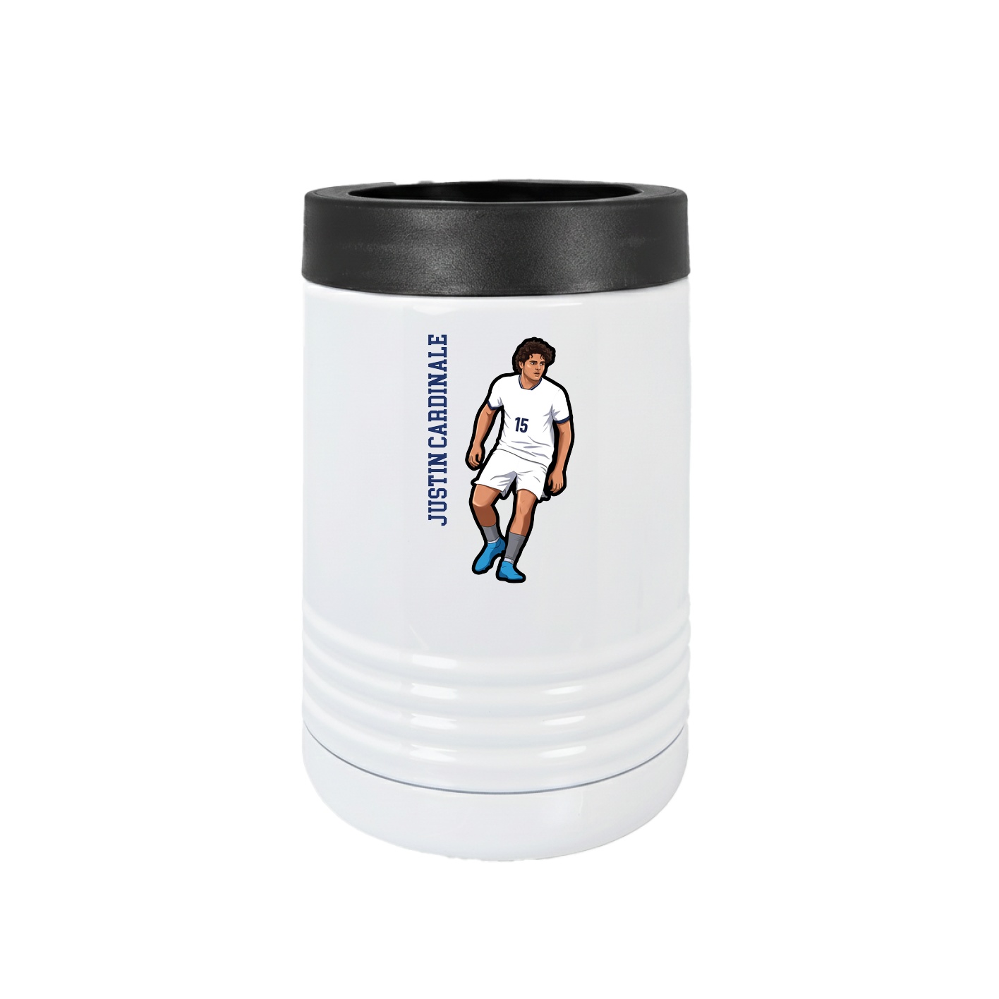 Beverage Holder — Name Vertical in White