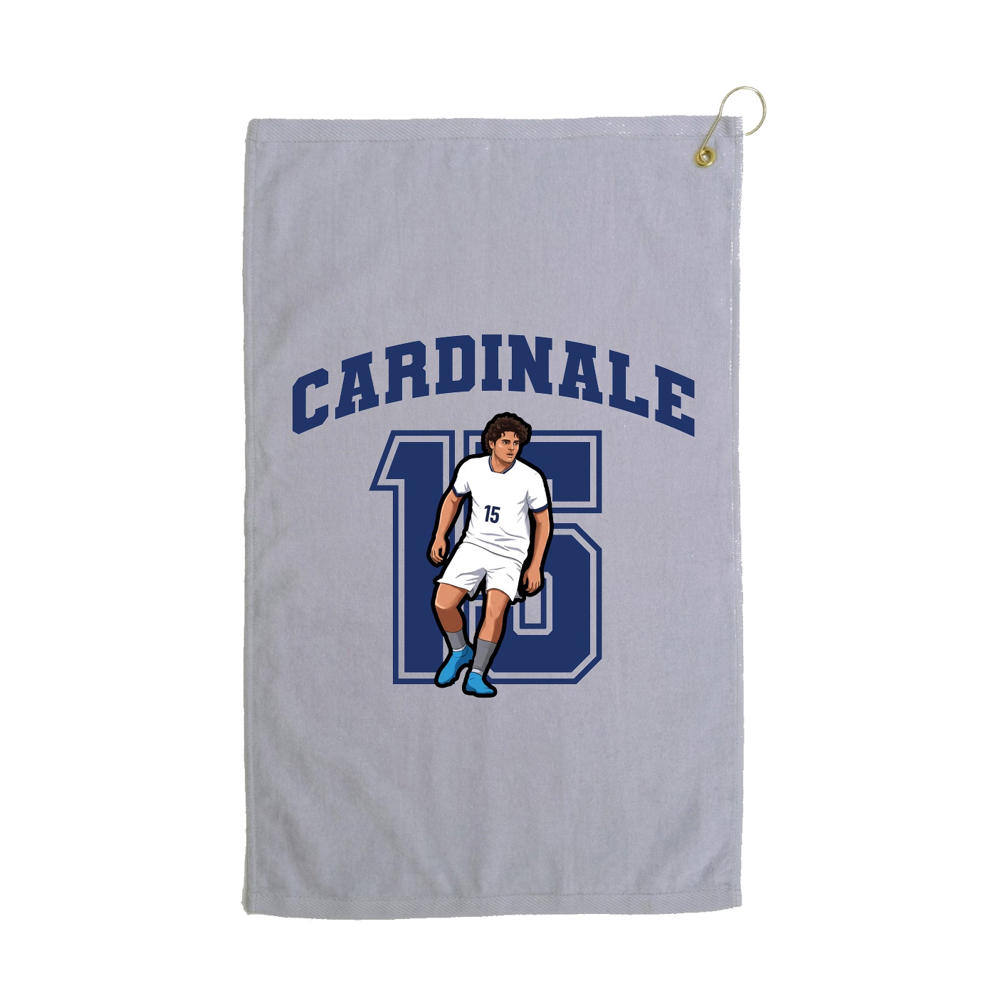 Golf Towel — Number in Grey