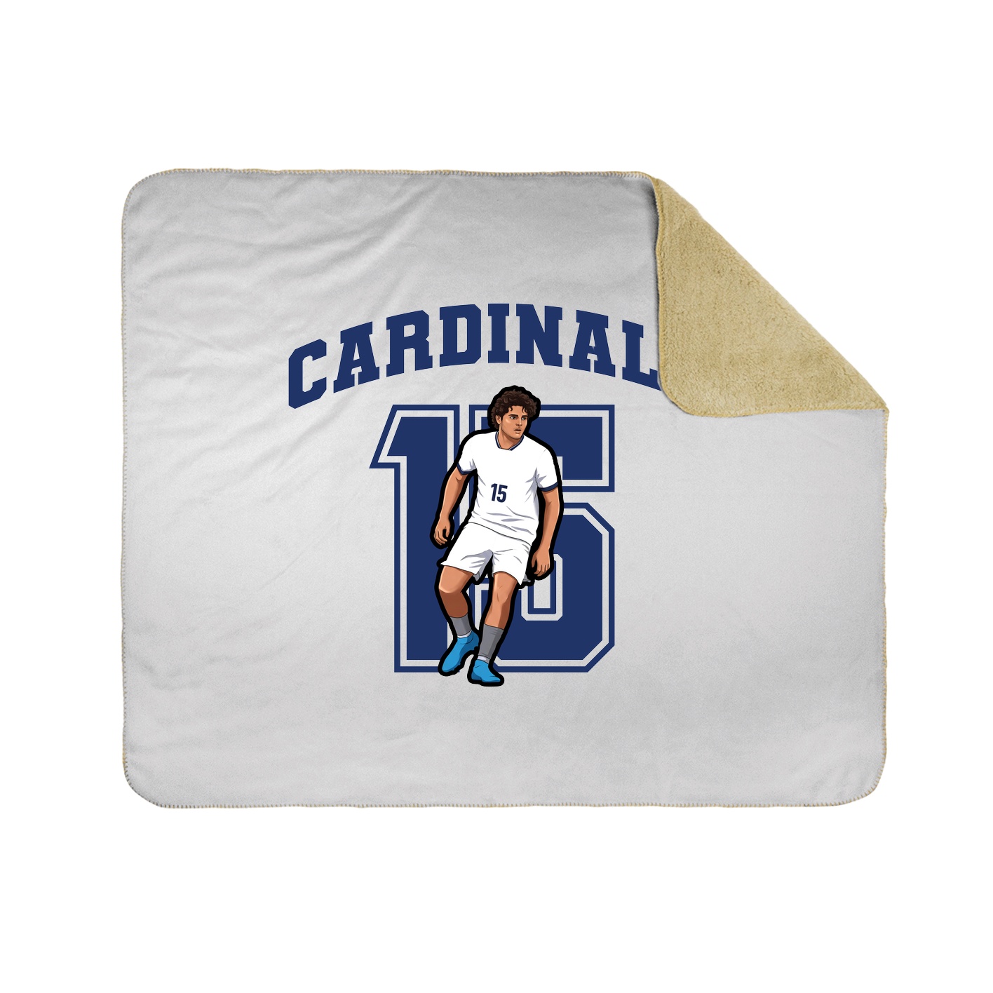 Throw Blanket — Number in White