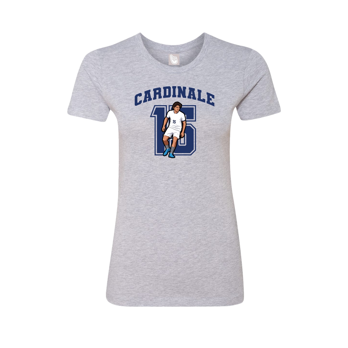 Fitted Women's Tee — Number in Grey