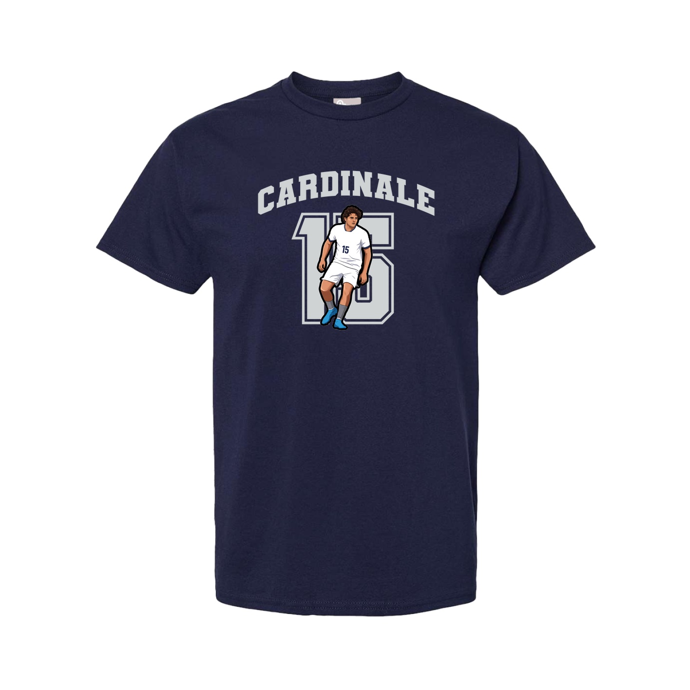 Youth Tee — Number in Navy