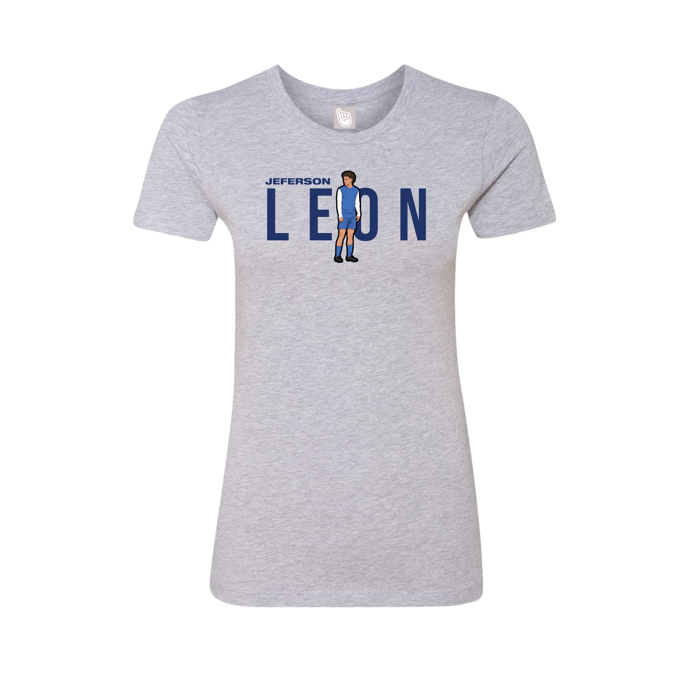 Fitted Women's Tee — Player Name in Grey