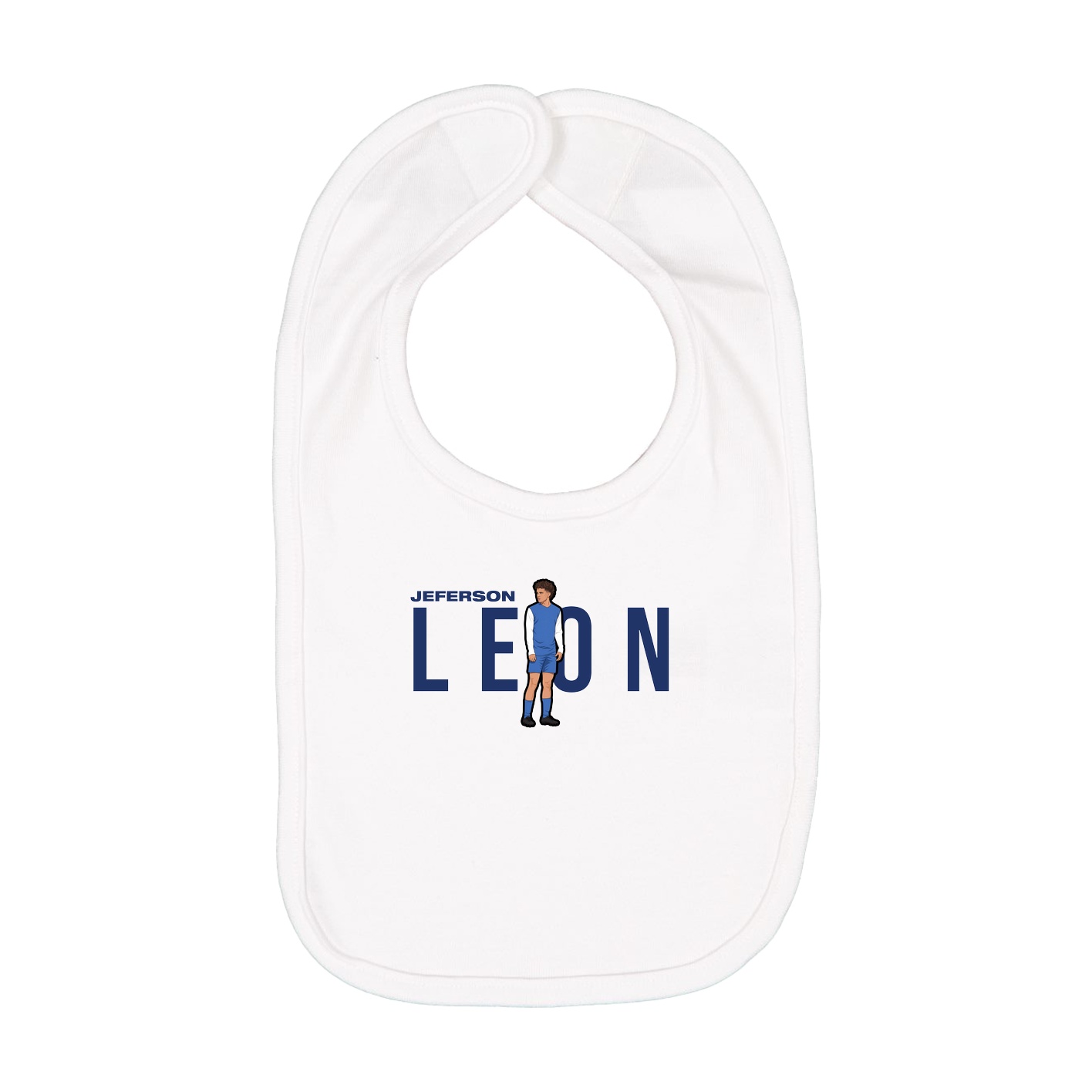 Infant Bib — Player Name in White