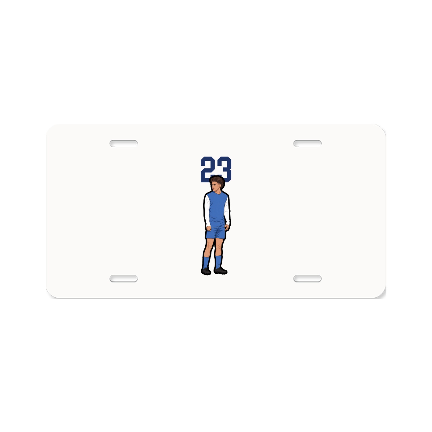License Plate — Number Top in Classic
