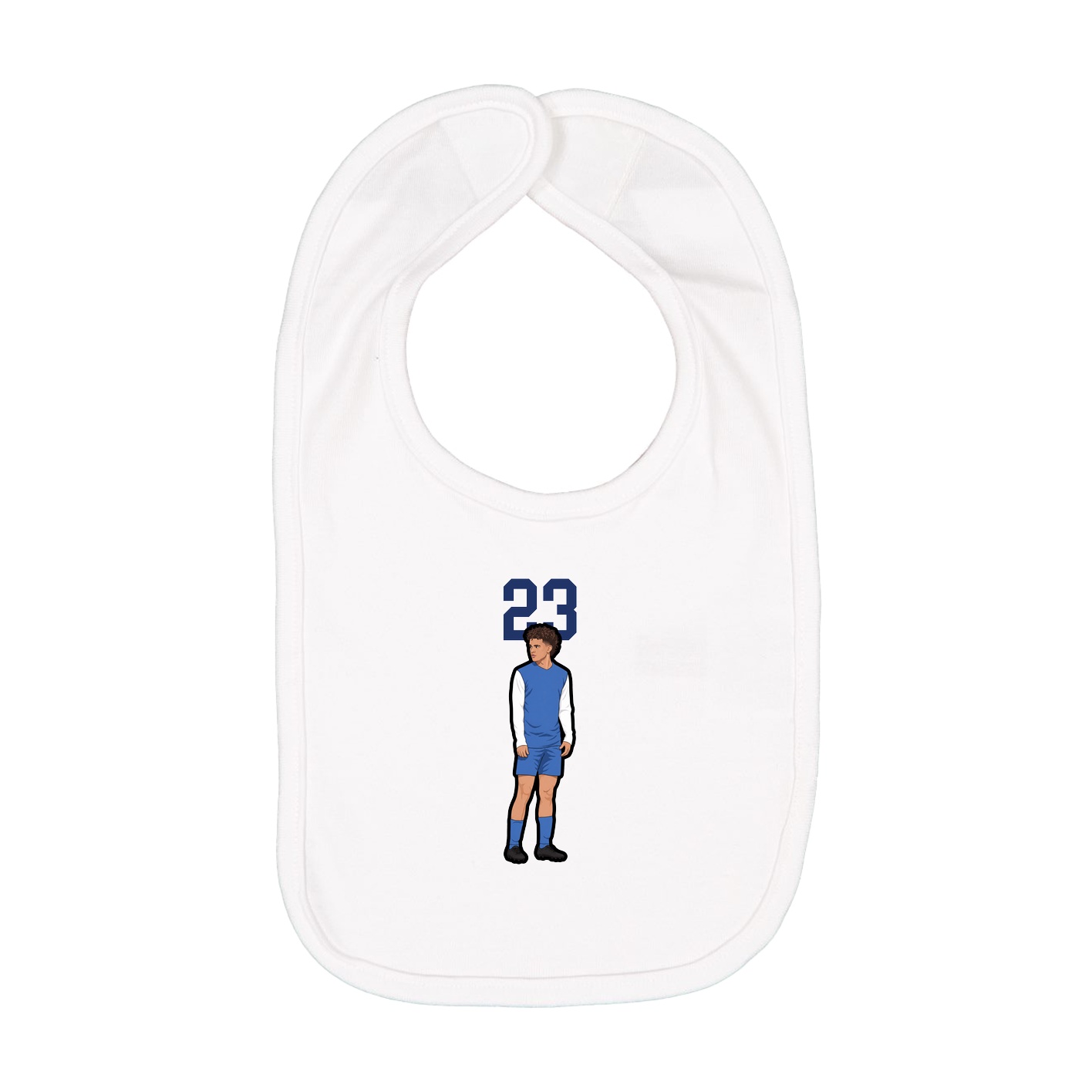 Infant Bib — Number Top in White