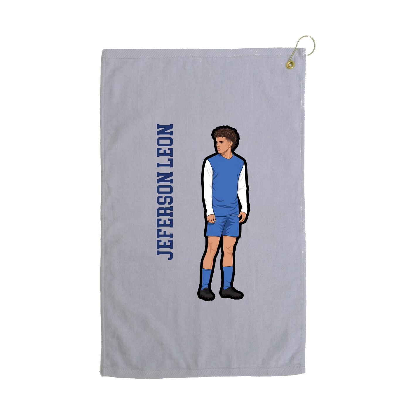 Golf Towel — Name Vertical in Grey