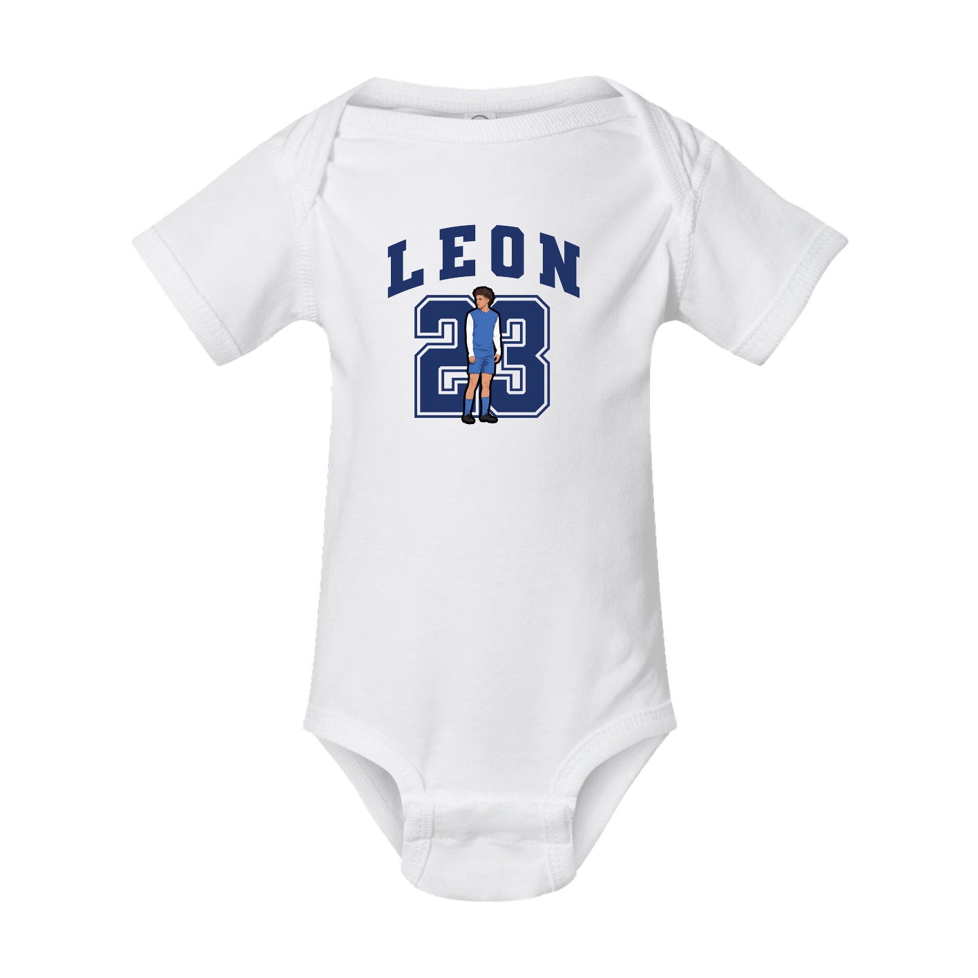 Baby Onesie — Number in White