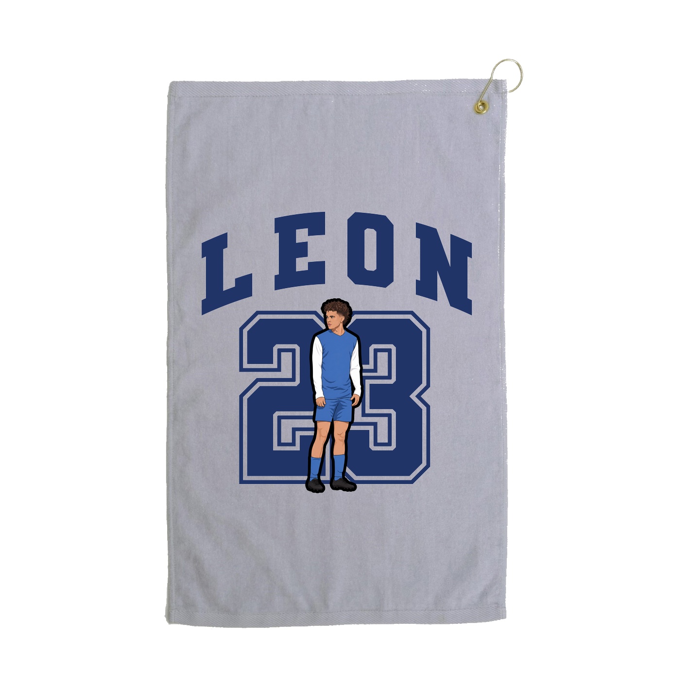 Golf Towel — Number in Grey