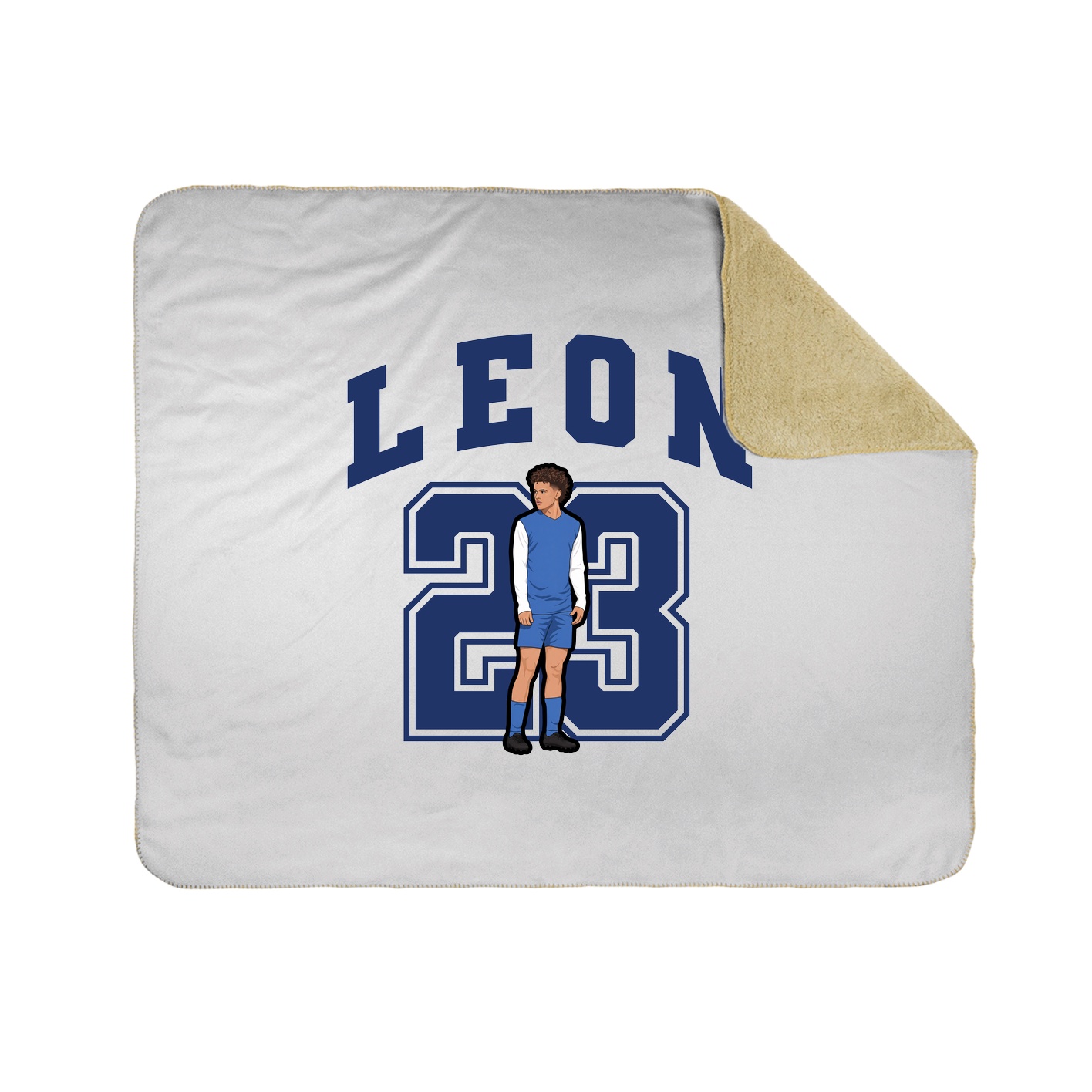 Throw Blanket — Number in White