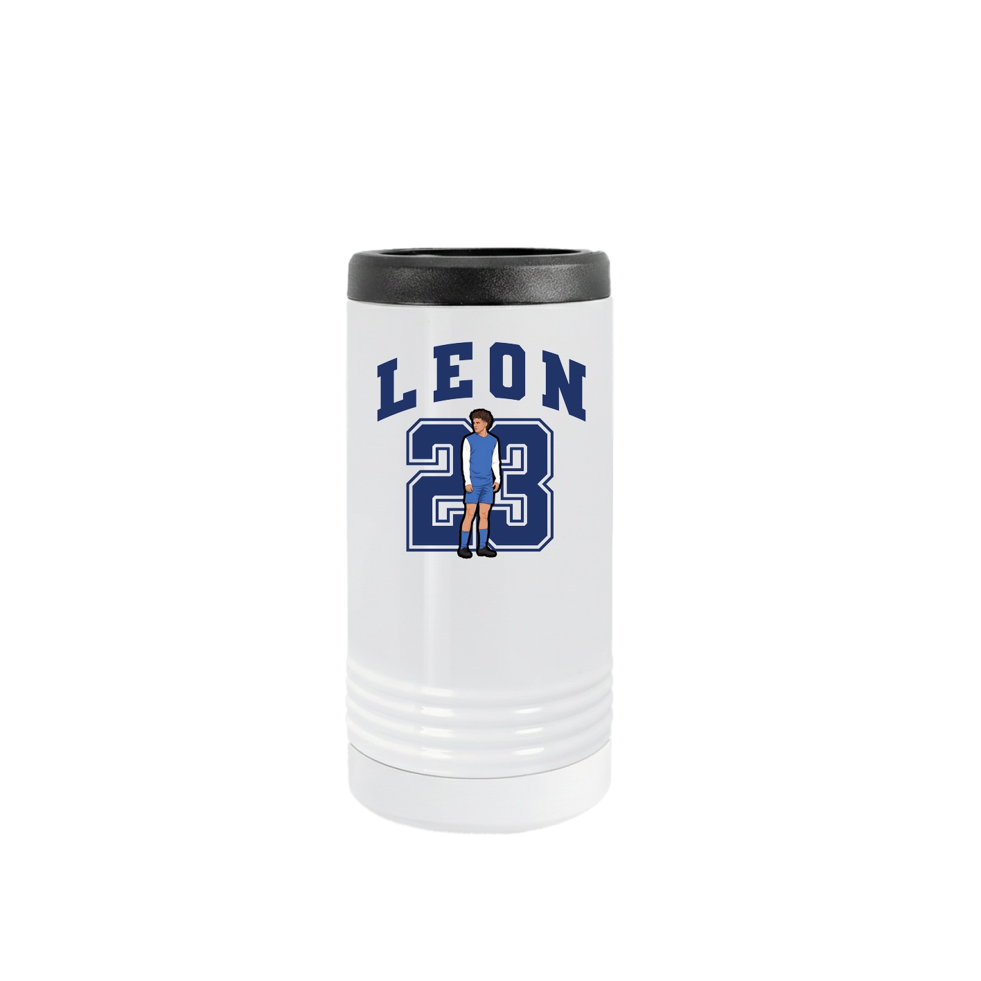 Slim Beverage Holder — Number in White