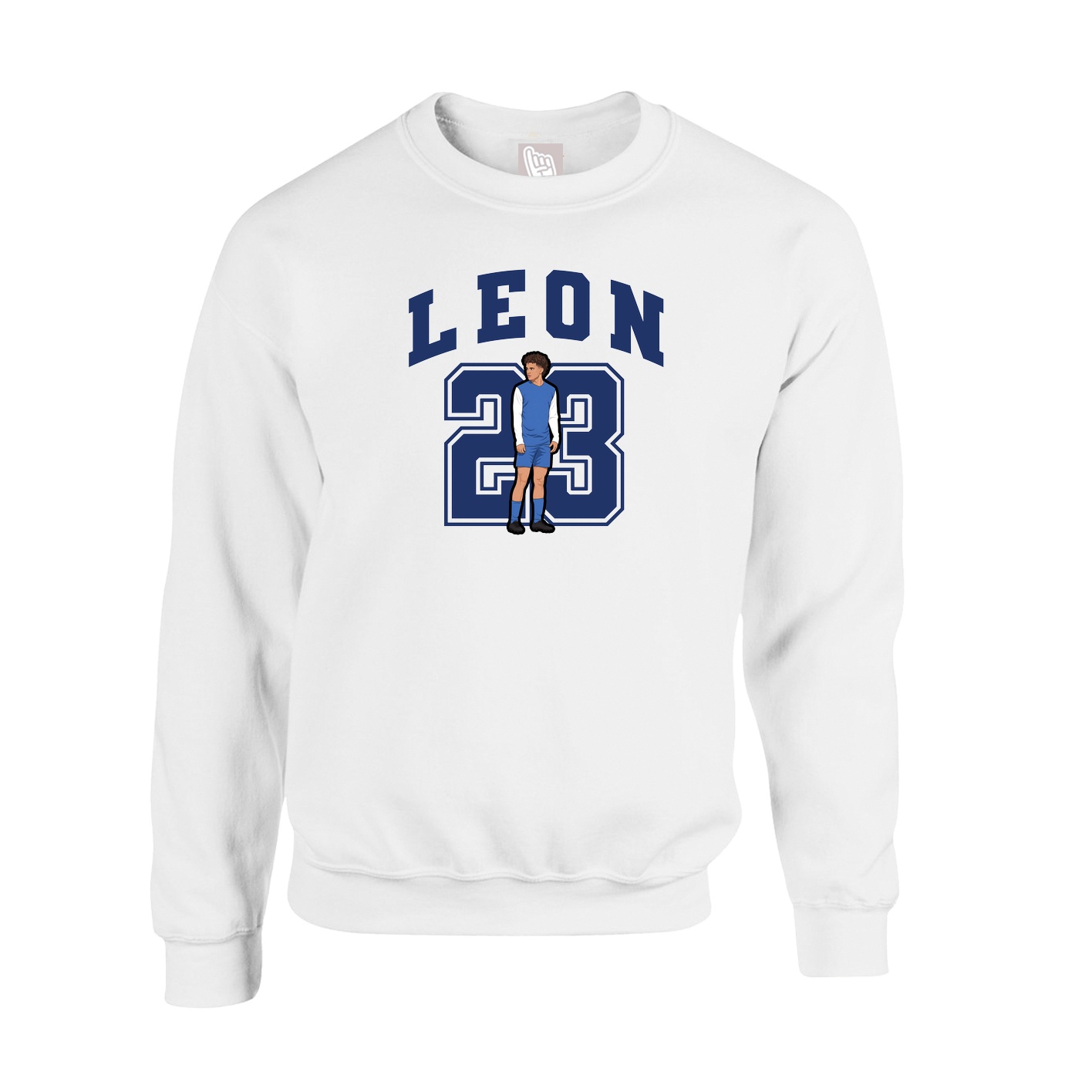 Fleece Crew — Number in White