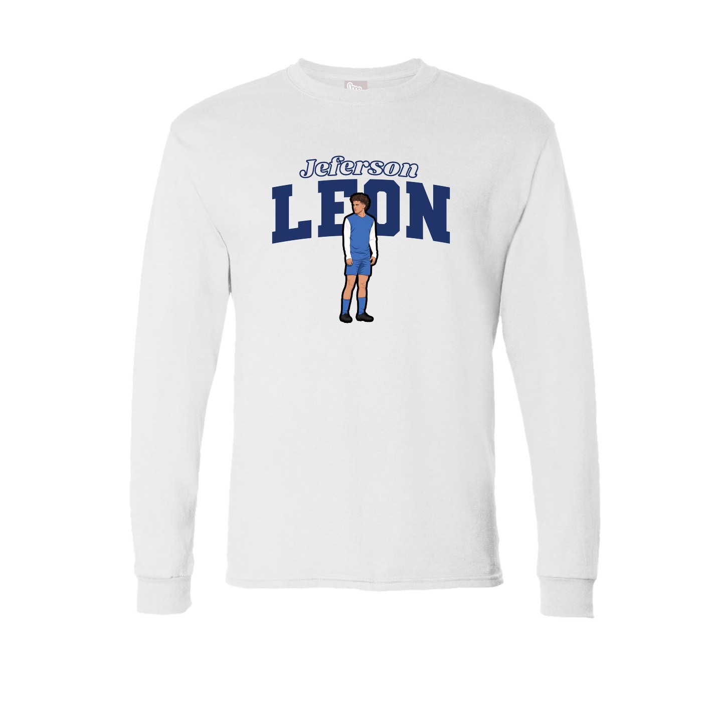 Long Sleeve Tee — Name Arch in White
