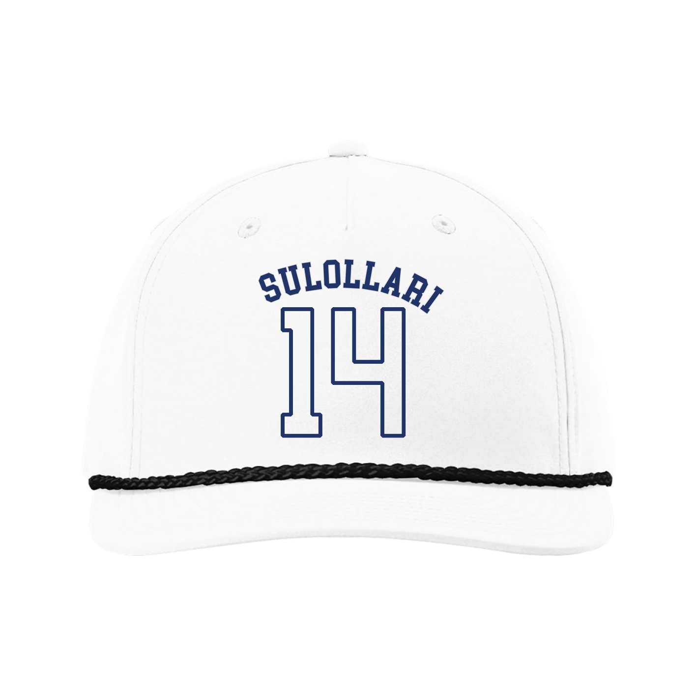 Five-Panel Classic Rope Cap — Shirsey Arch in White